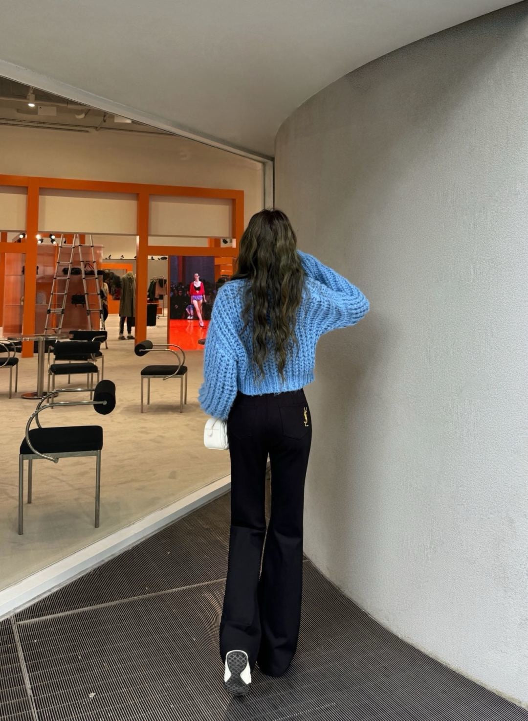 25FW autumn and winter latest style retro elastic trousers