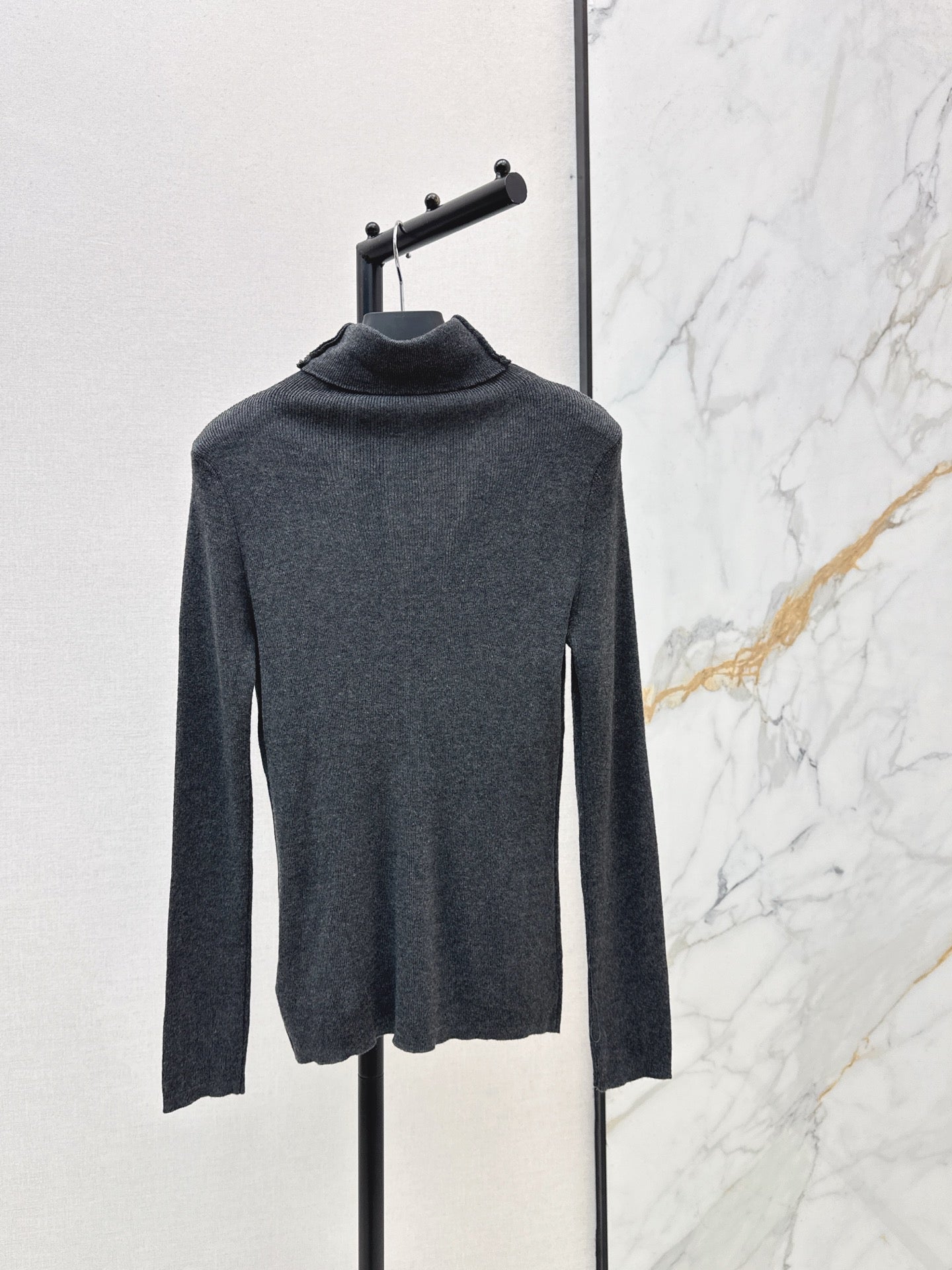 25FW autumn and winter latest high elastic wool bottoming shirt