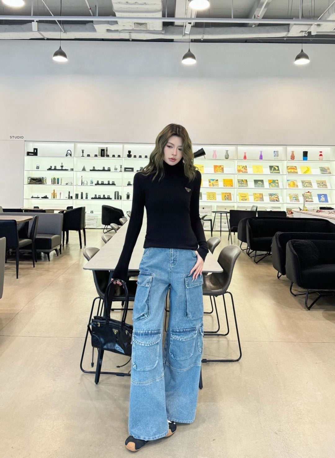 25FW autumn and winter latest high elastic wool bottoming shirt