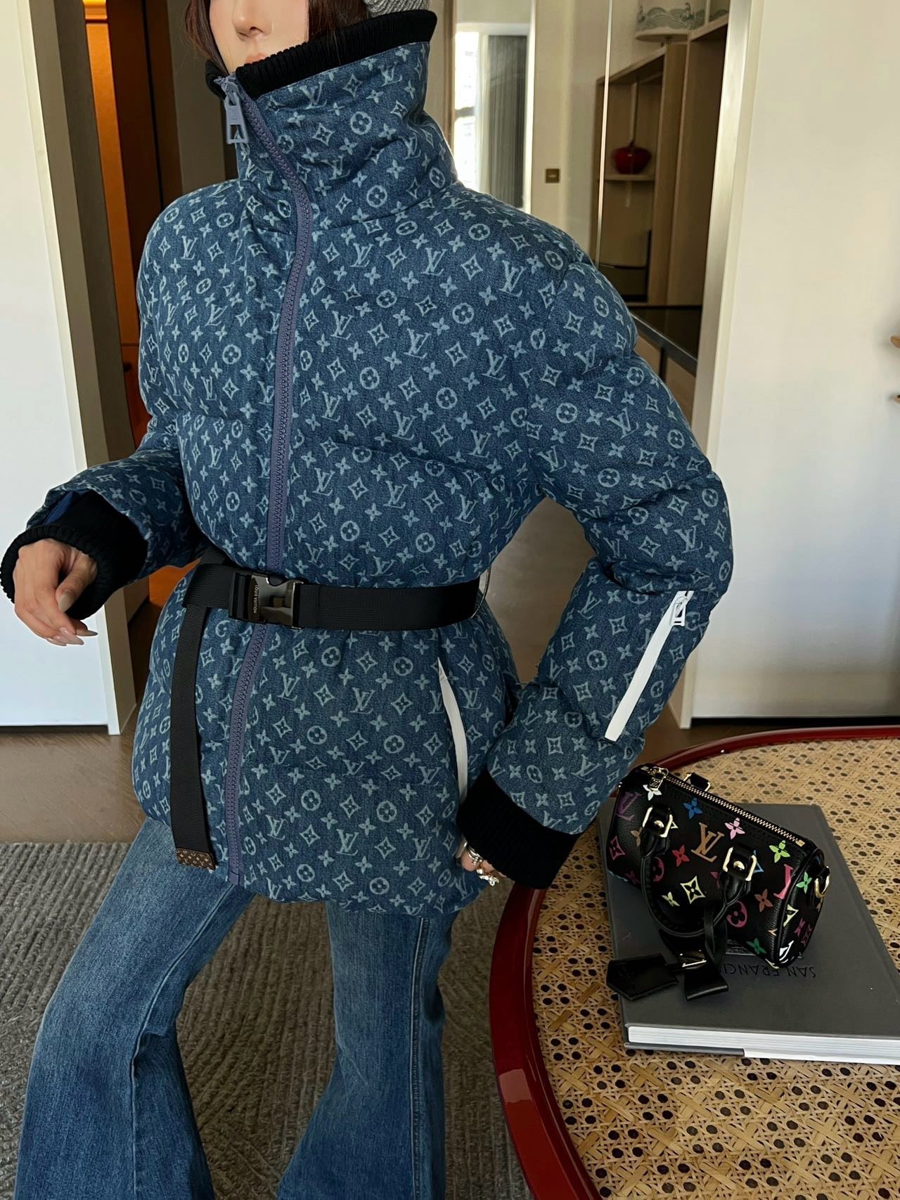 25FW latest ski series denim presbyopia down jacket