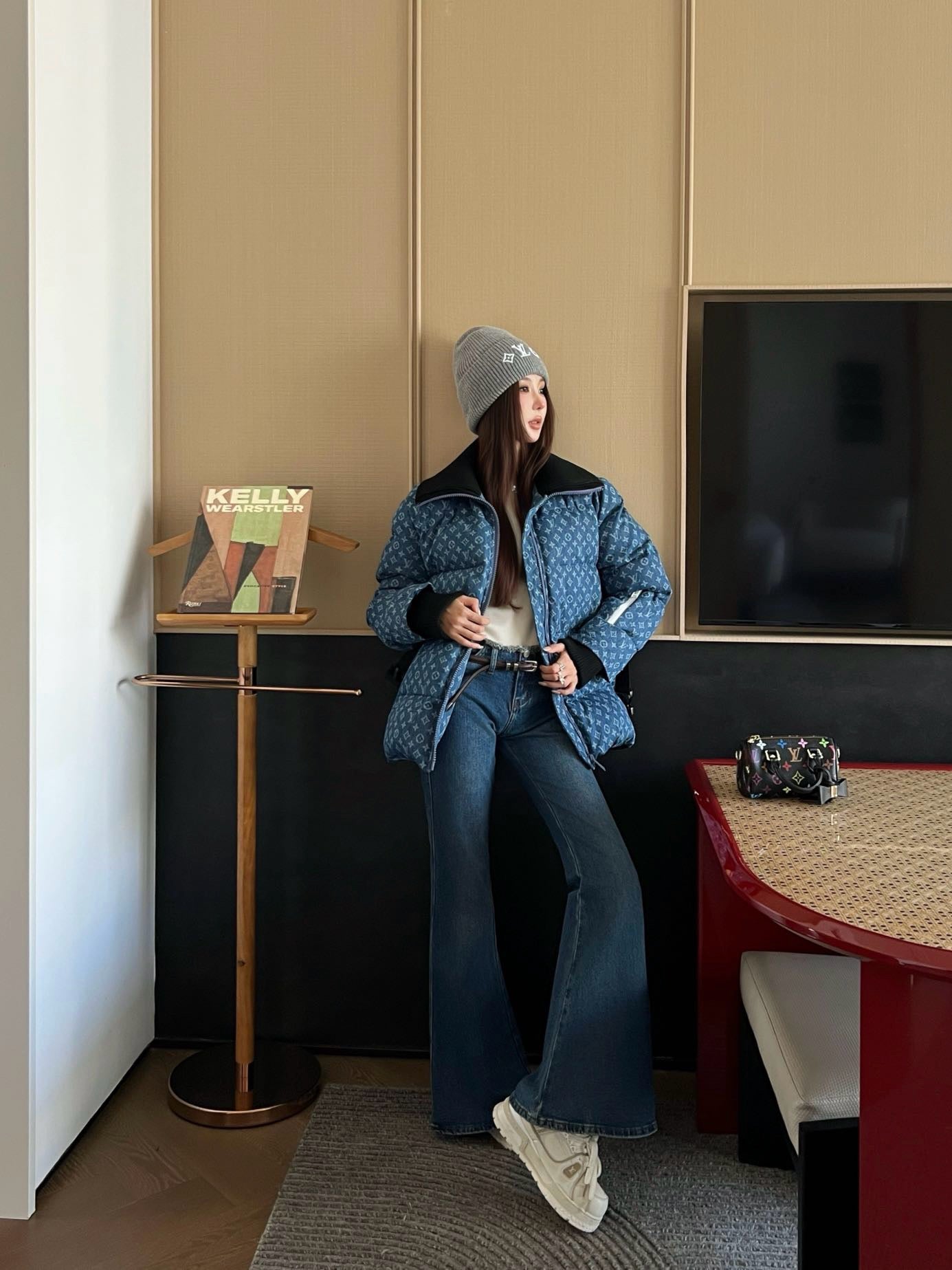 25FW latest ski series denim presbyopia down jacket