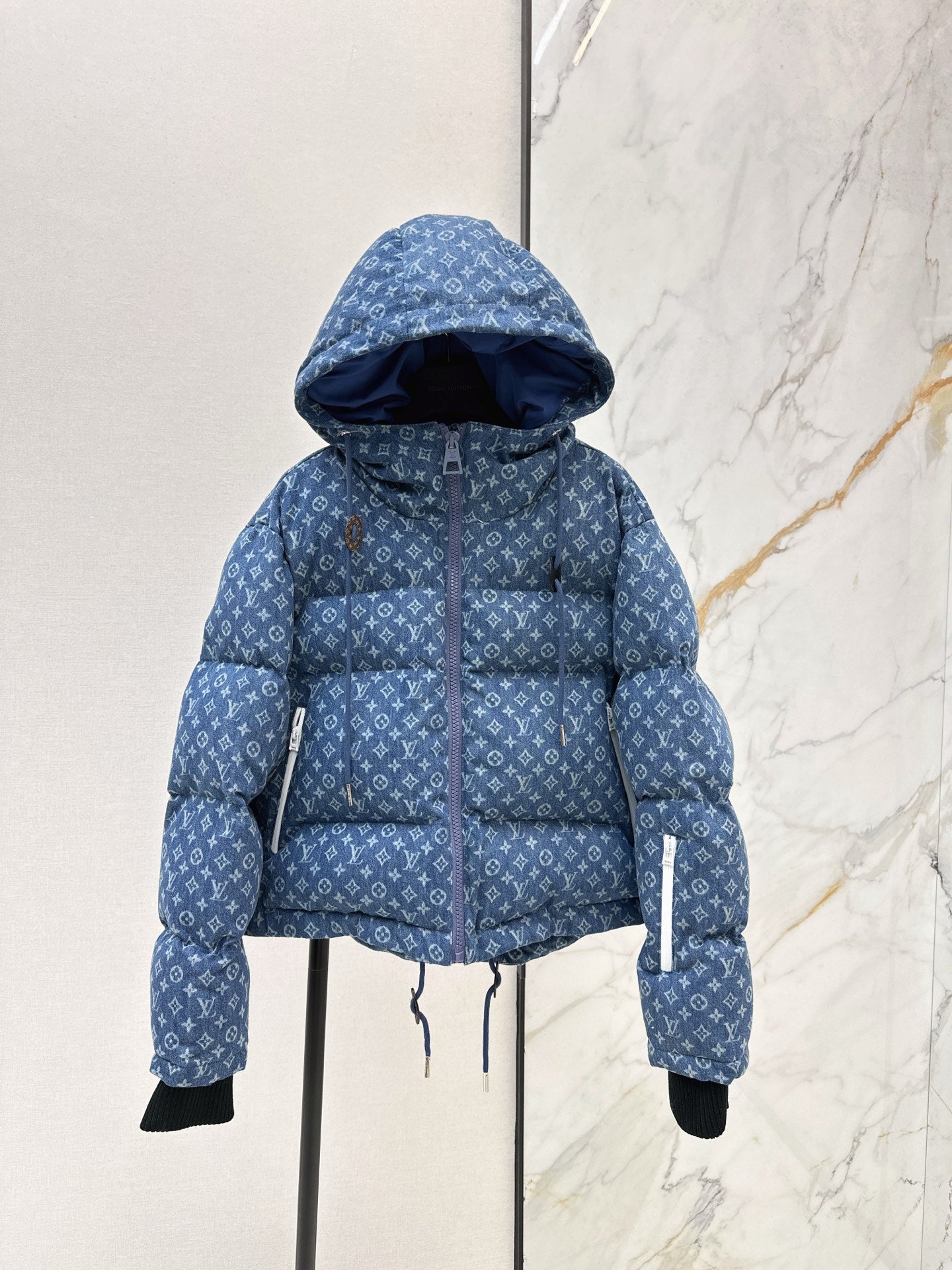 25FW latest ski series denim presbyopic hooded down jacket