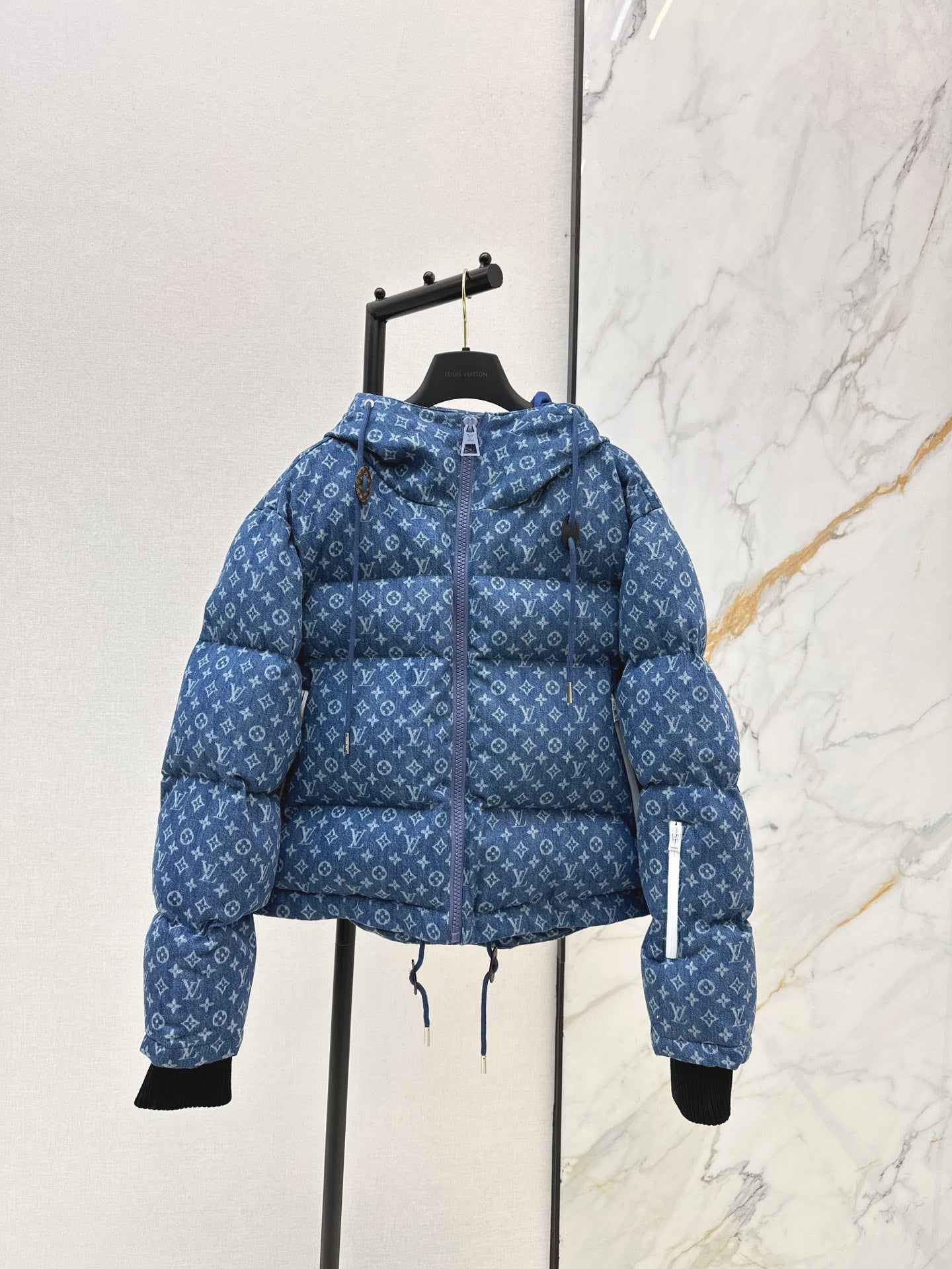 25FW latest ski series denim presbyopic hooded down jacket
