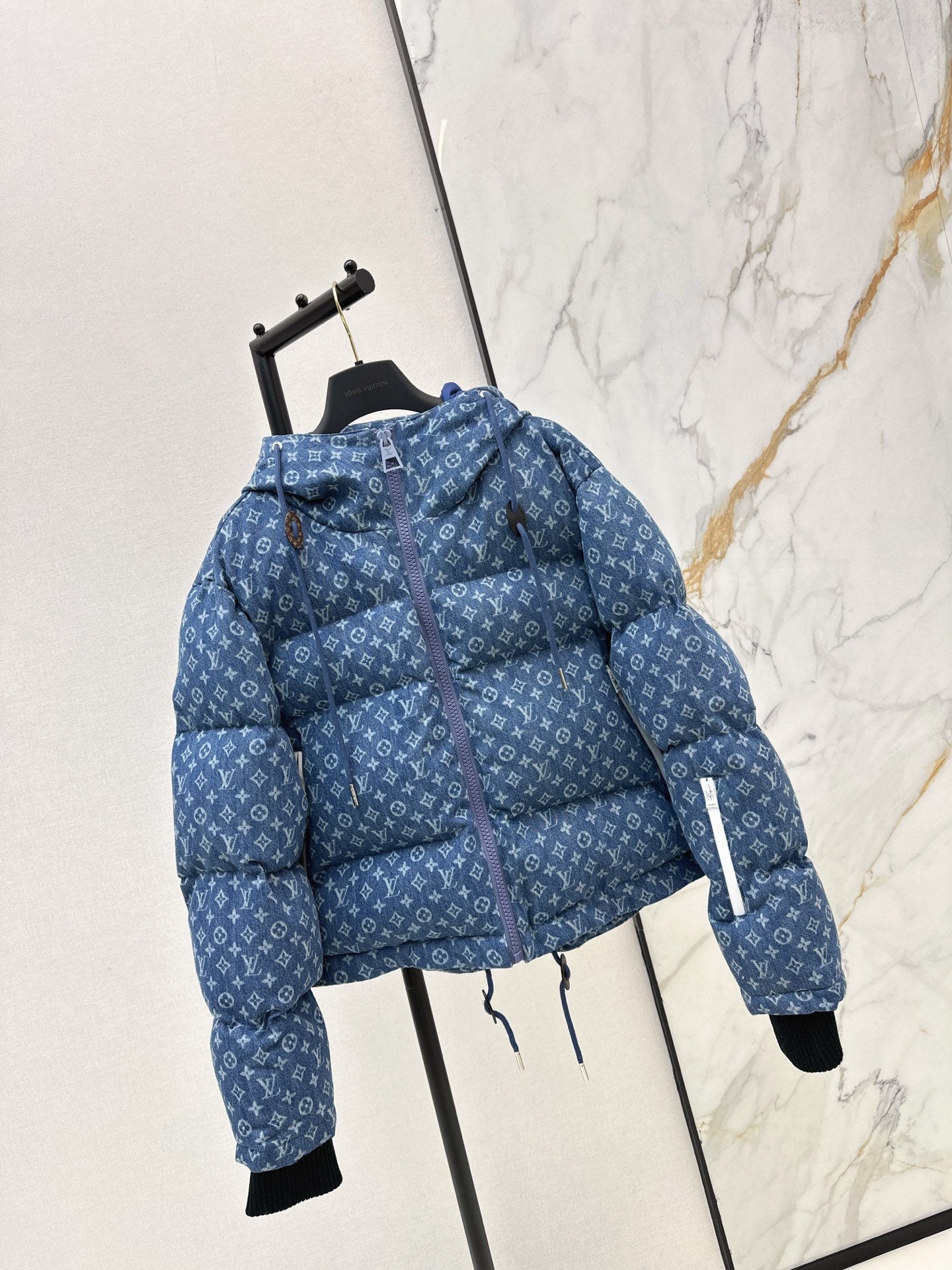 25FW latest ski series denim presbyopic hooded down jacket