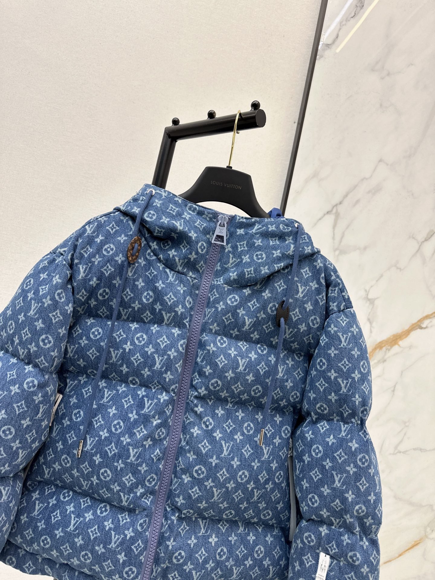 25FW latest ski series denim presbyopic hooded down jacket