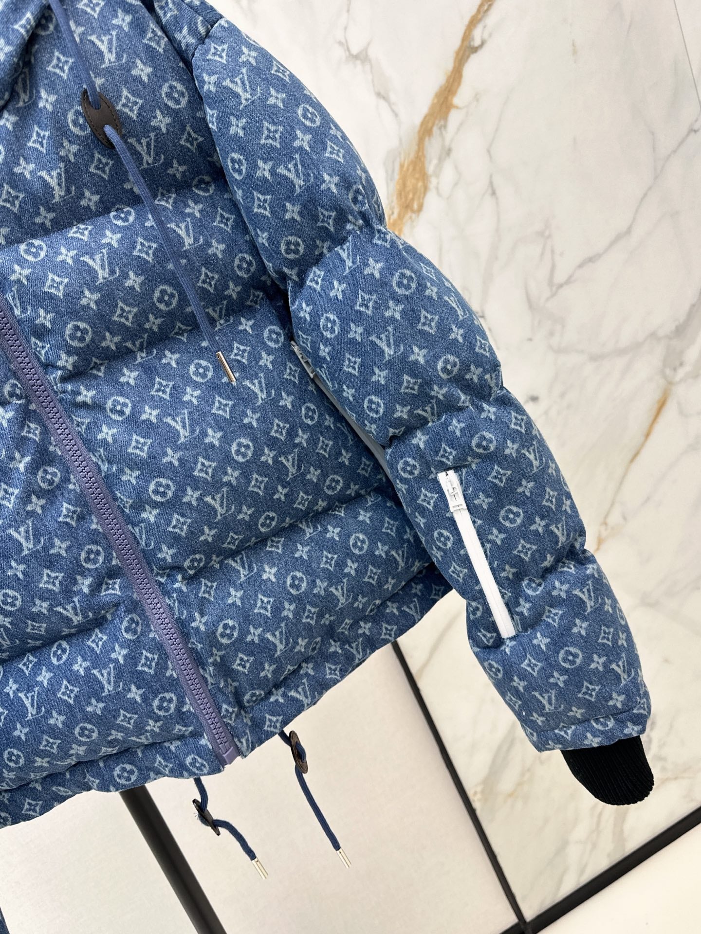 25FW latest ski series denim presbyopic hooded down jacket