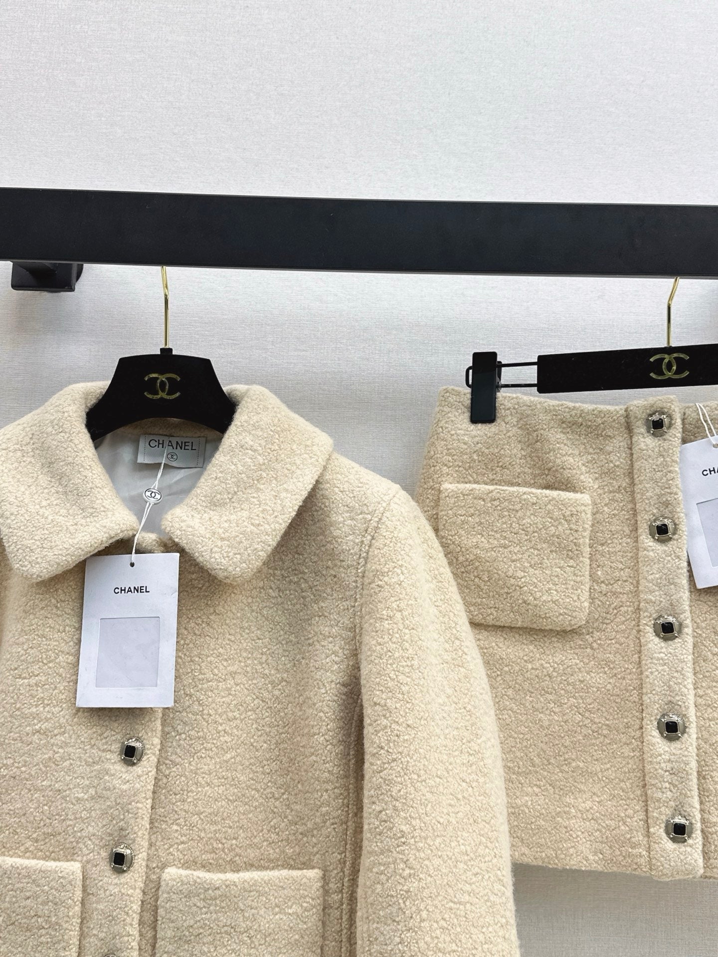 25FW autumn and winter latest ladylike cardigan and skirt suit