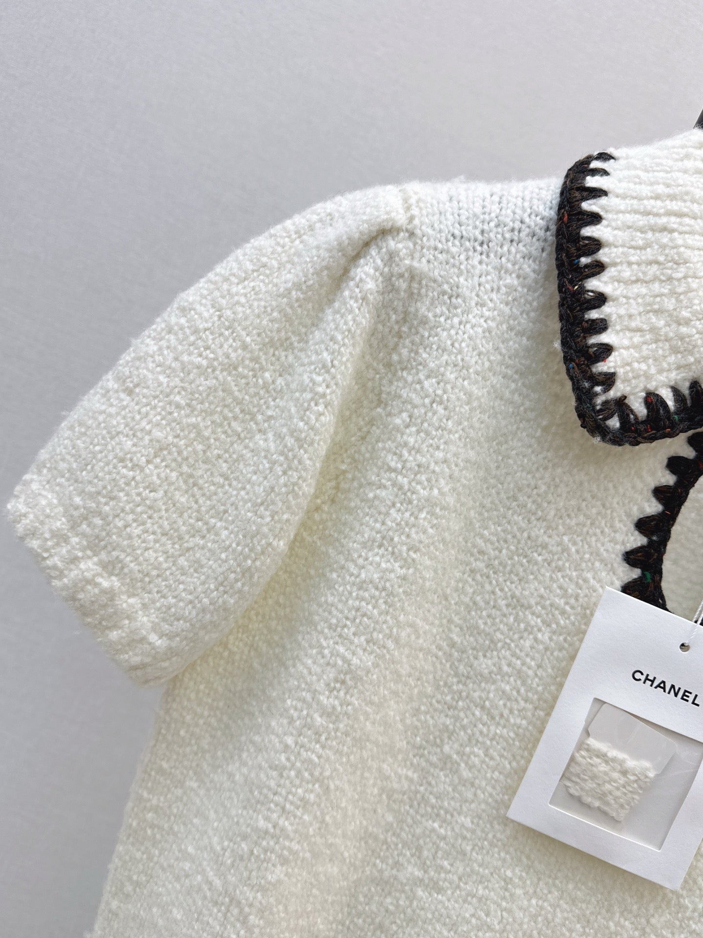 26SS early spring latest ski series bow cashmere short-sleeved sweater