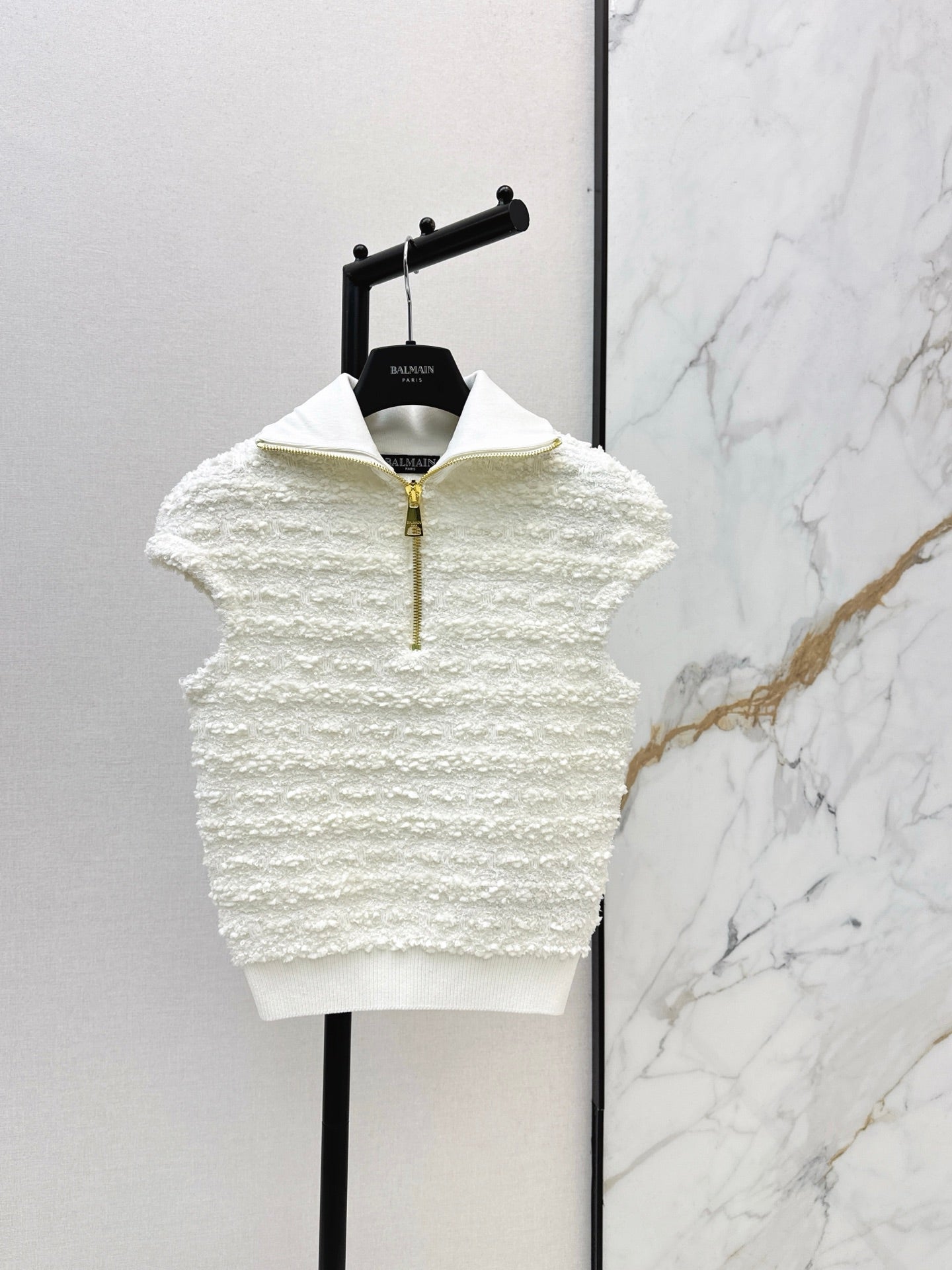 25FW latest half-cardigan sleeveless sweater