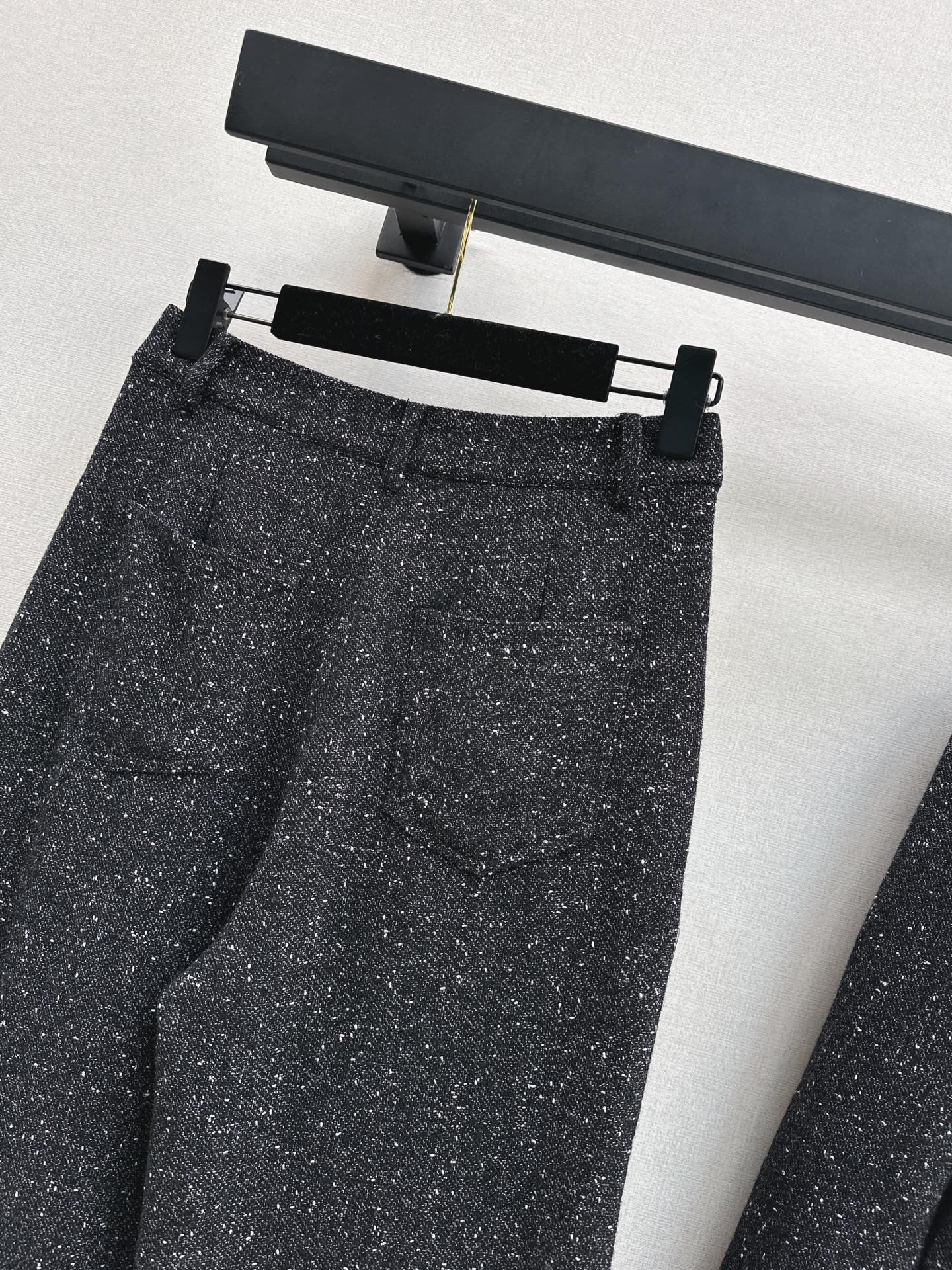 25FW latest style fragrant houndstooth slub tweed pants