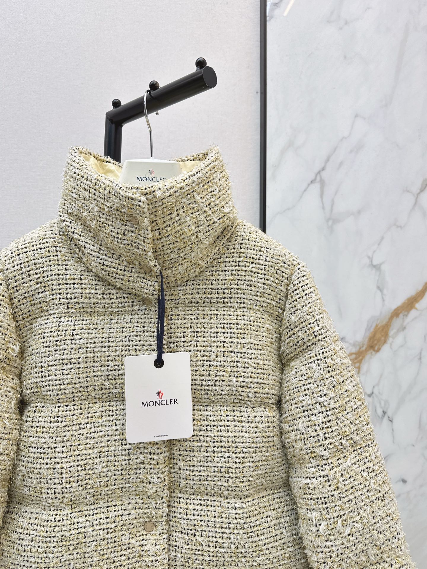 25FW latest style denim stand collar bread down jacket