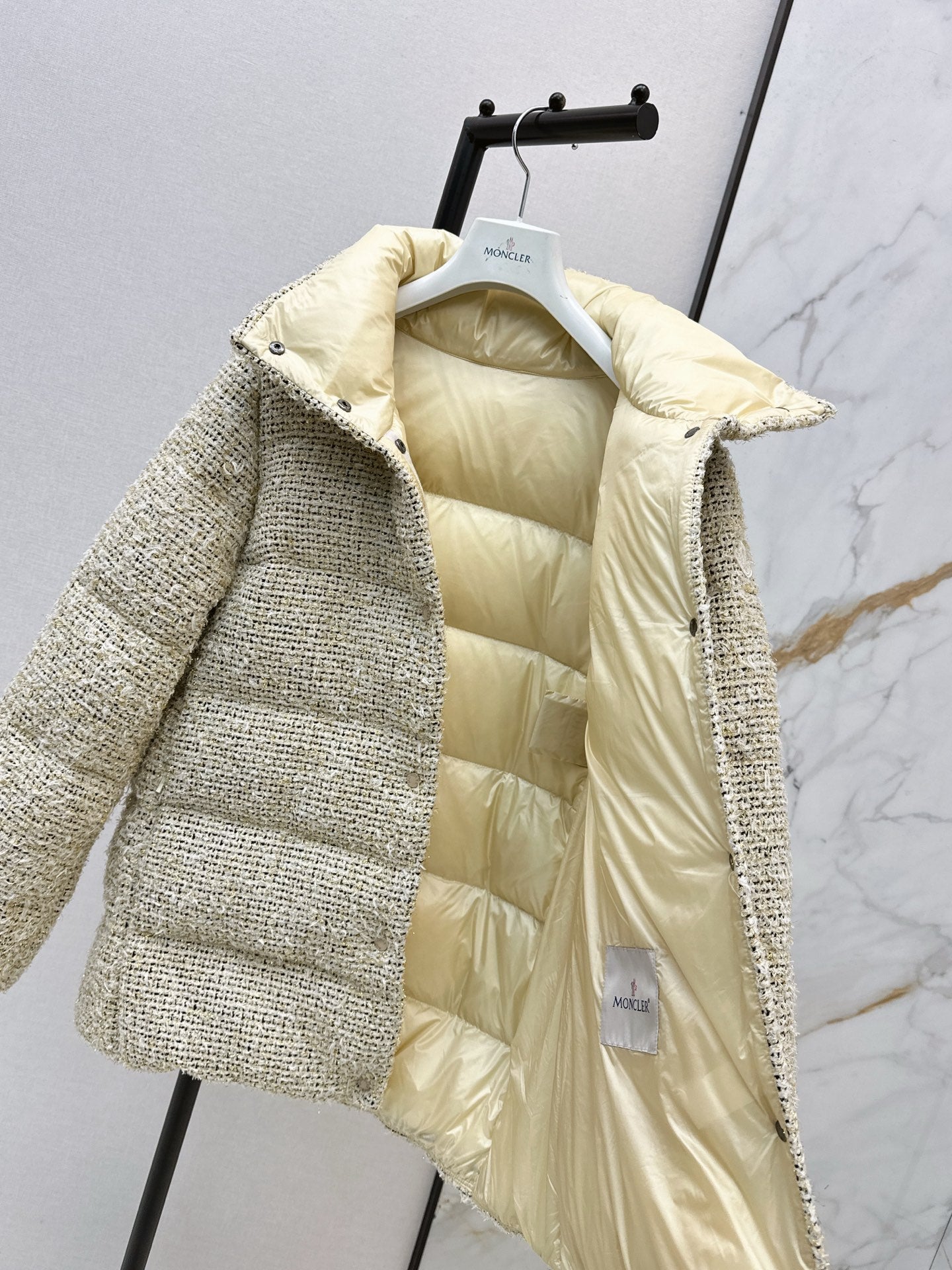 25FW latest style denim stand collar bread down jacket
