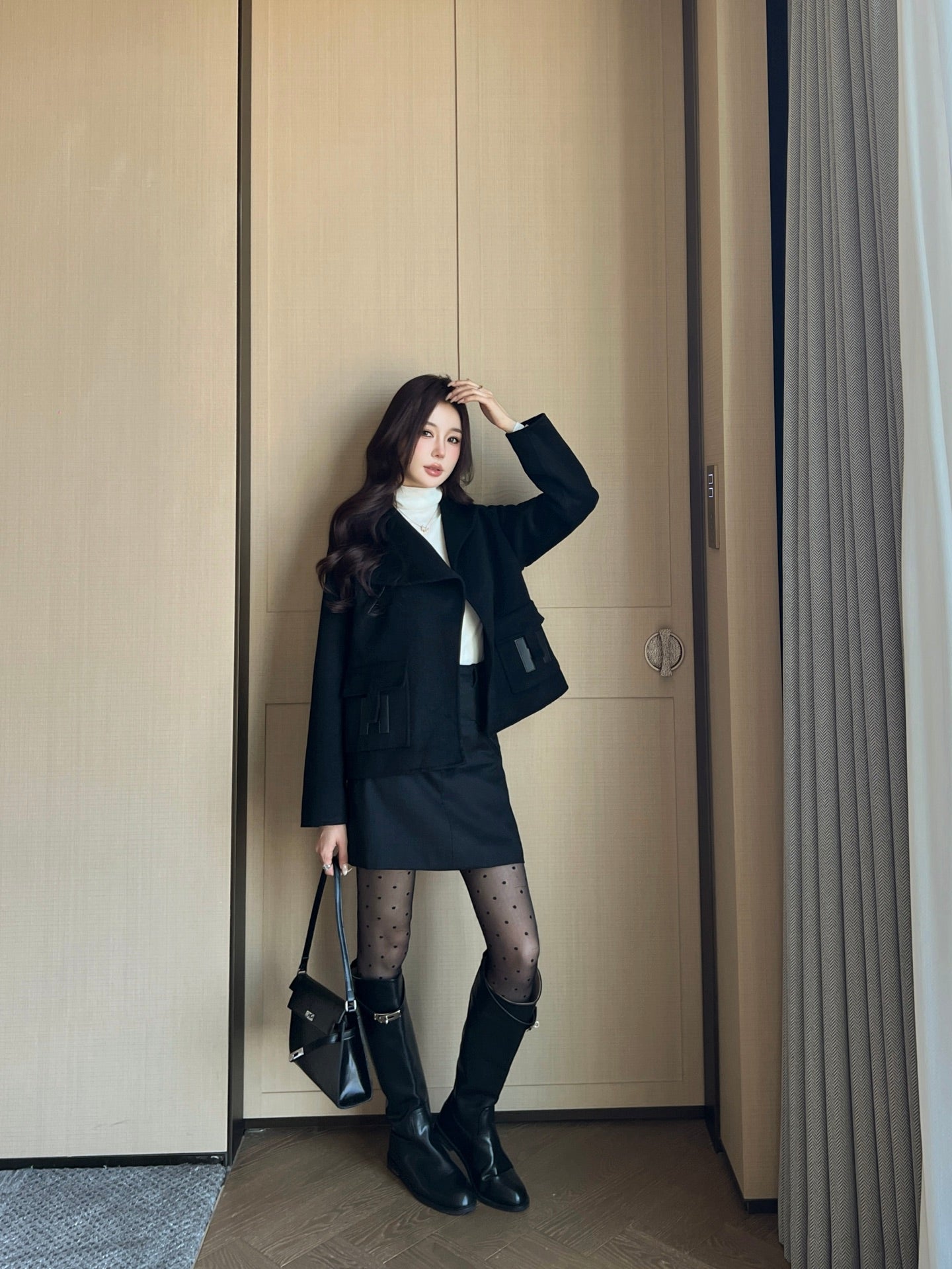 🔥HOT🔥25FW latest style Bai Fumei must-buy double-sided denim stand-up collar jacket