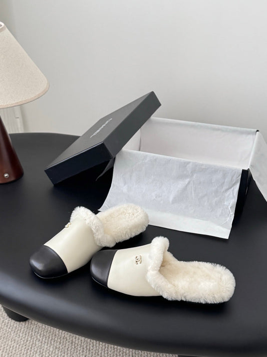 25FW new fluffy slippers