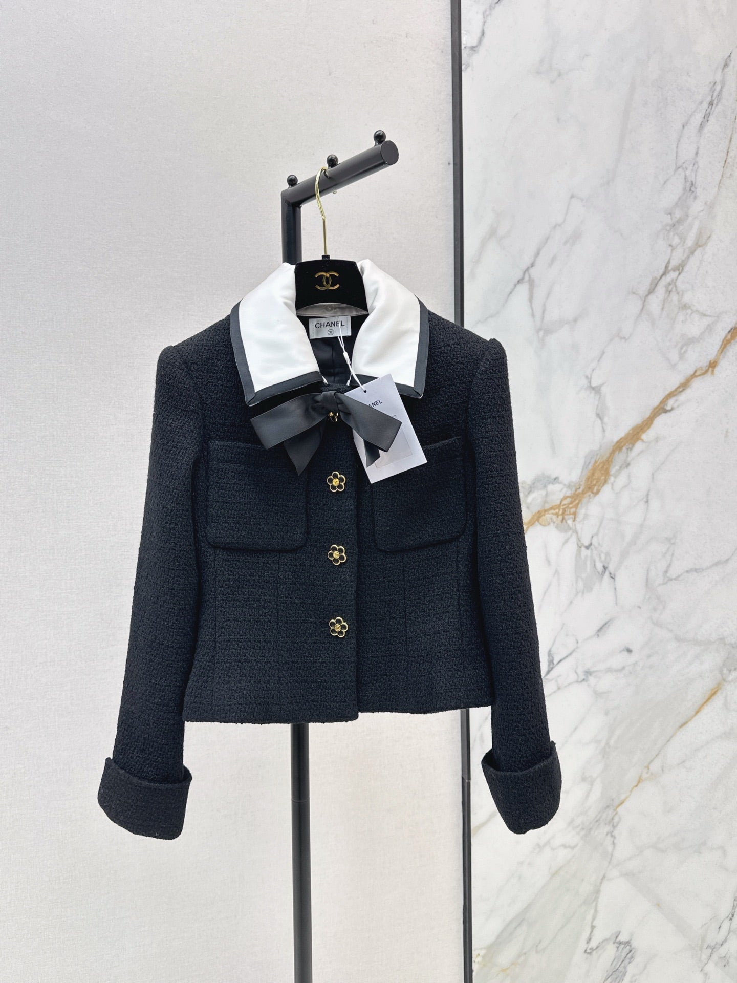 25FW new contrast color lapel jacket