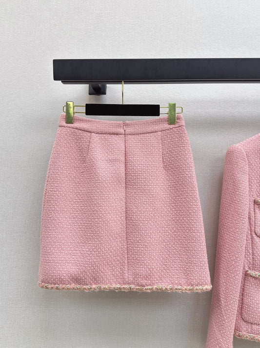 25FW new lady style tweed suit skirt
