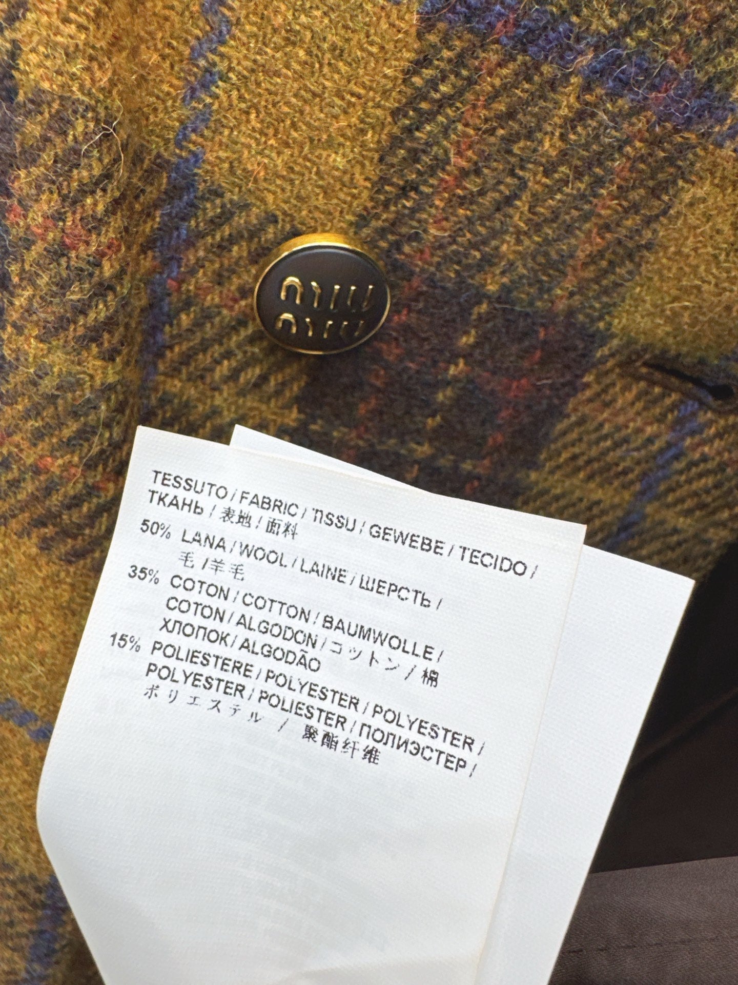 25FW new wool retro plaid jacket