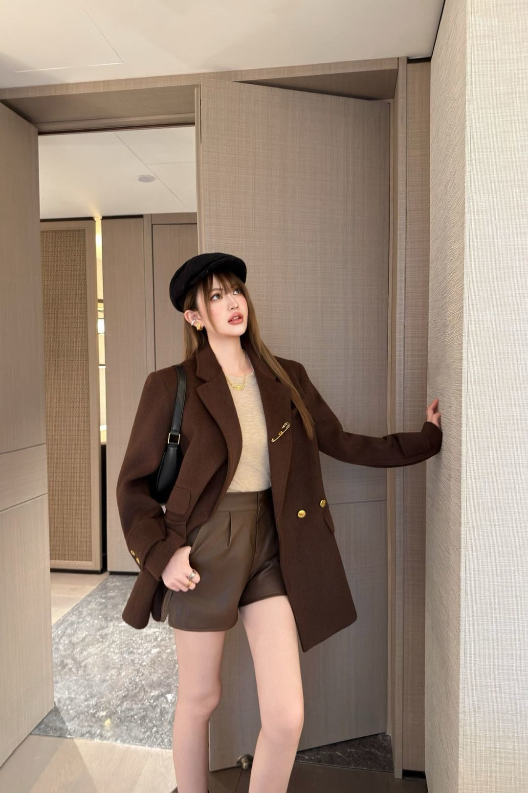 25FW new simple and elegant lapel suit jacket