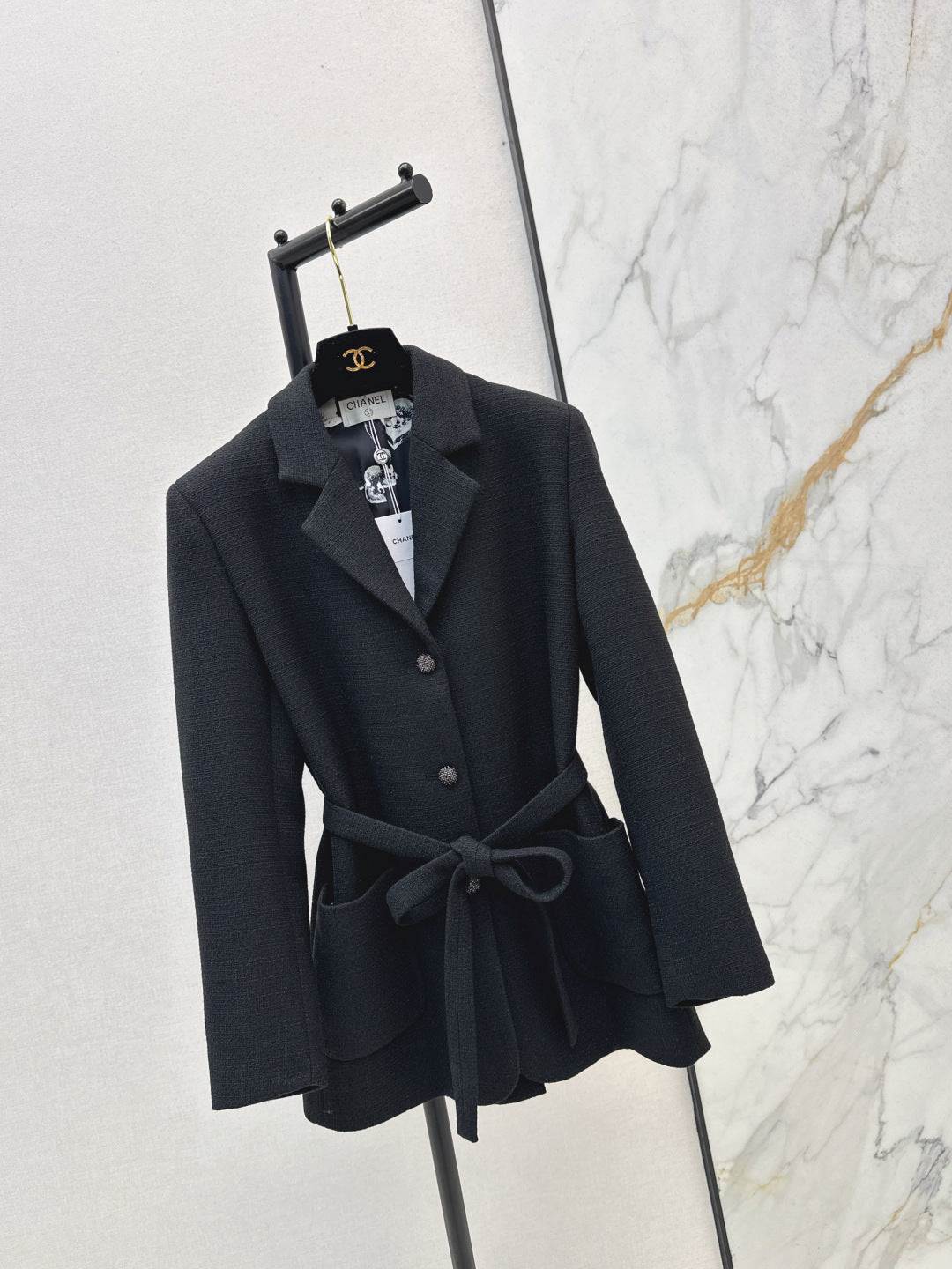 25FW latest small fragrant style woven slub tweed jacket