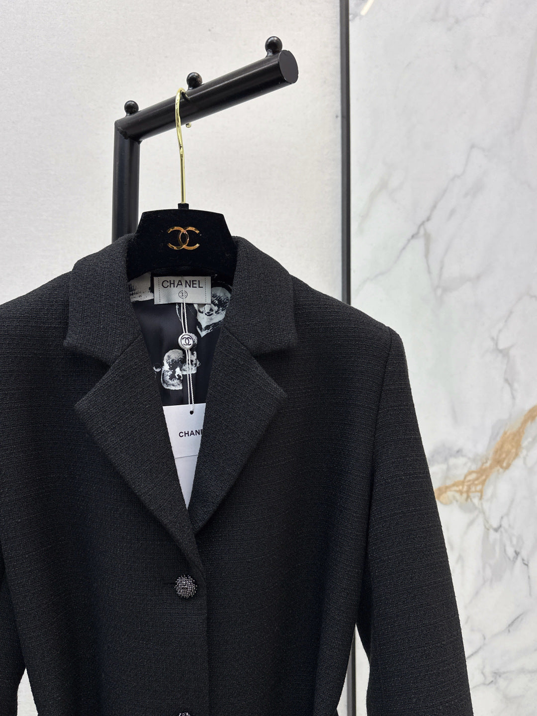 25FW latest small fragrant style woven slub tweed jacket