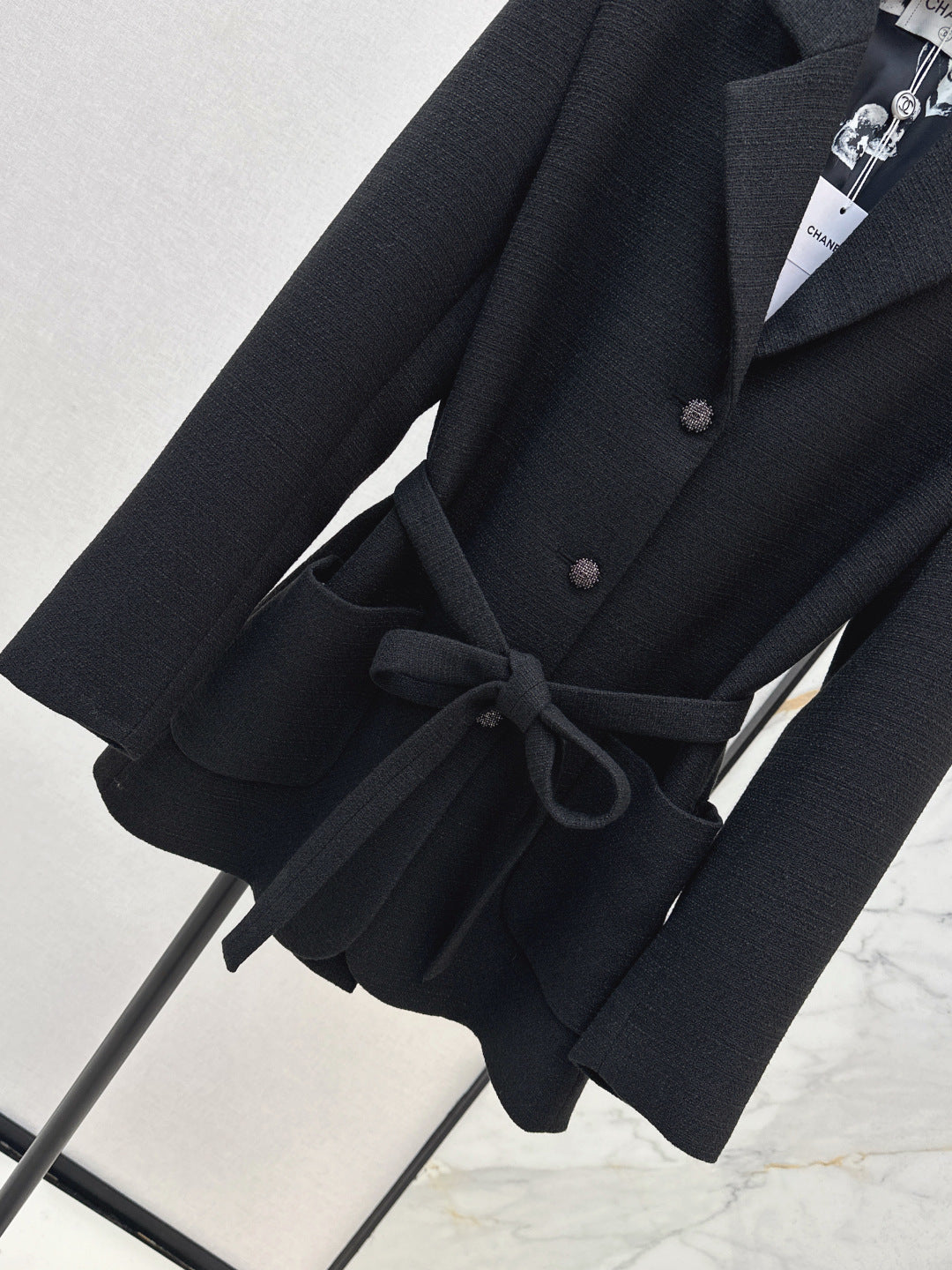 25FW latest small fragrant style woven slub tweed jacket