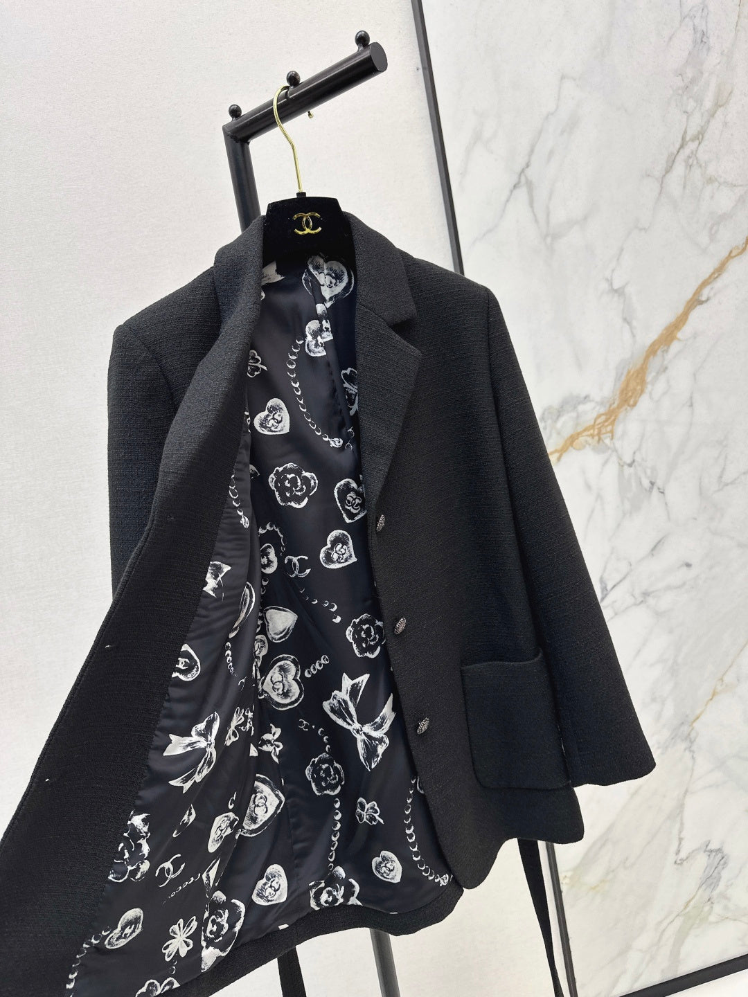 25FW latest small fragrant style woven slub tweed jacket