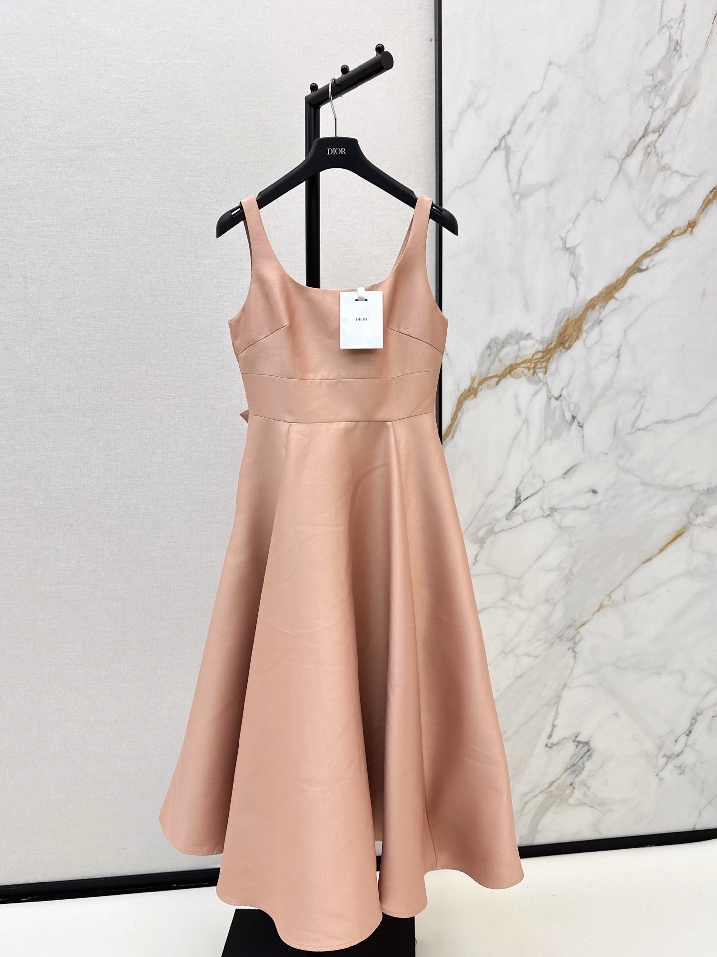 26SS New Hepburn Style Back Bow Sleeveless Dress