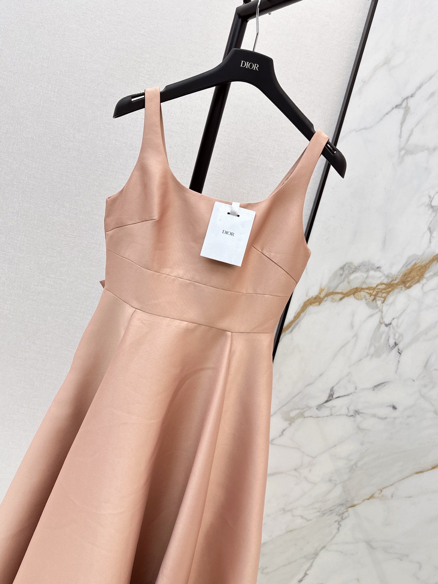 26SS New Hepburn Style Back Bow Sleeveless Dress