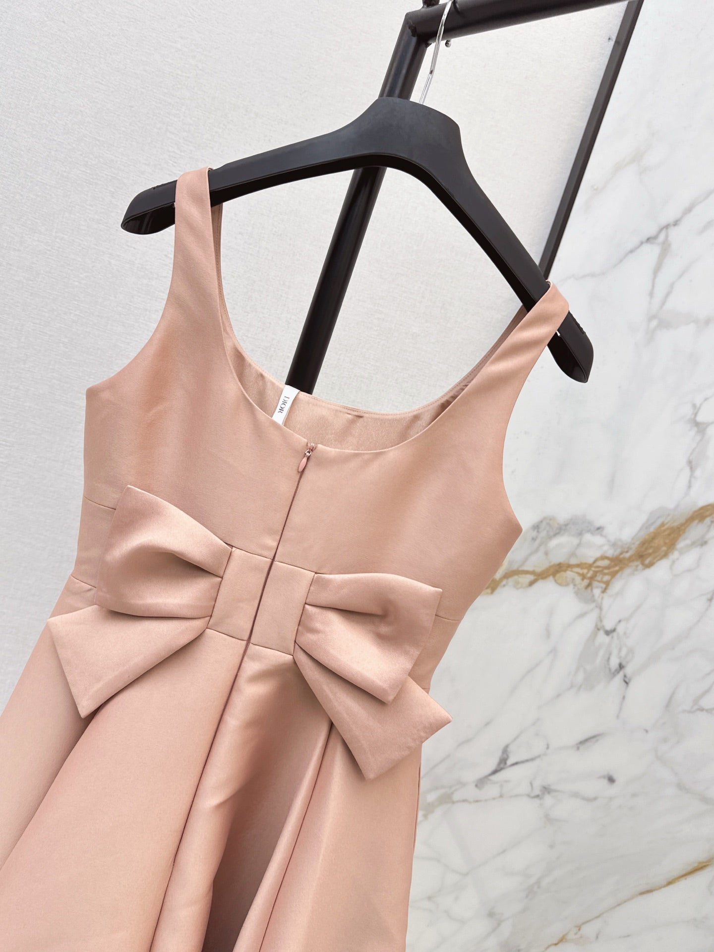 26SS New Hepburn Style Back Bow Sleeveless Dress