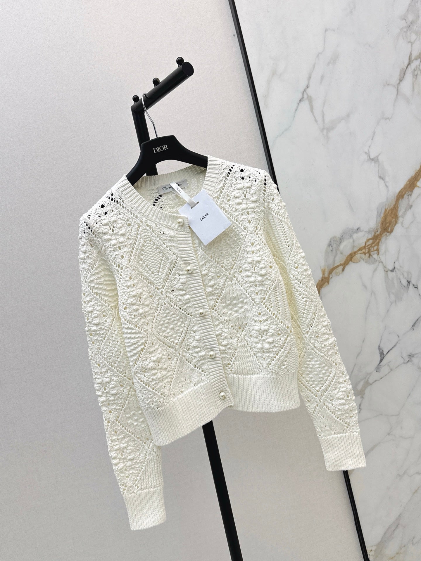26SS jacquard knit cardigan