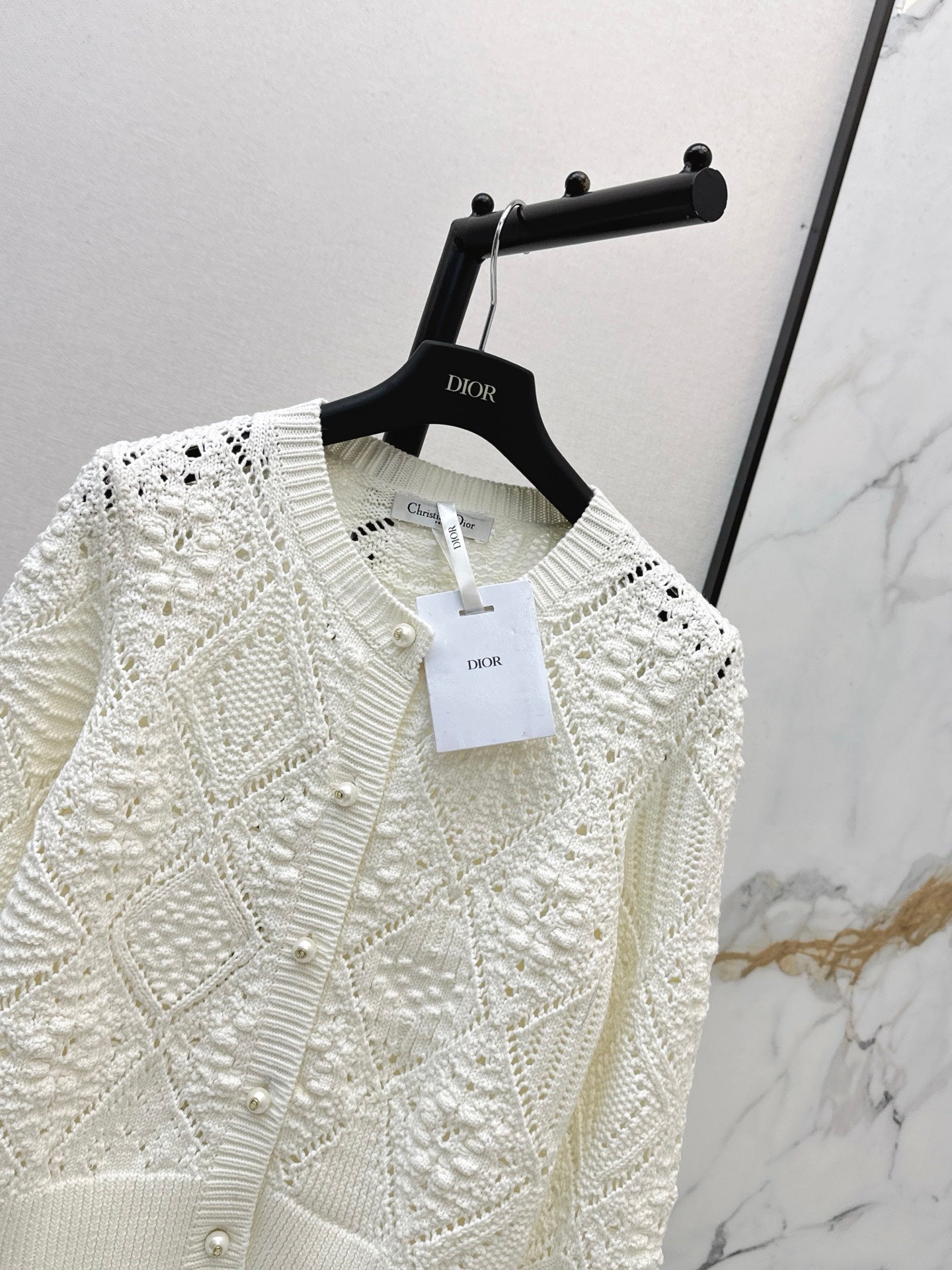 26SS jacquard knit cardigan