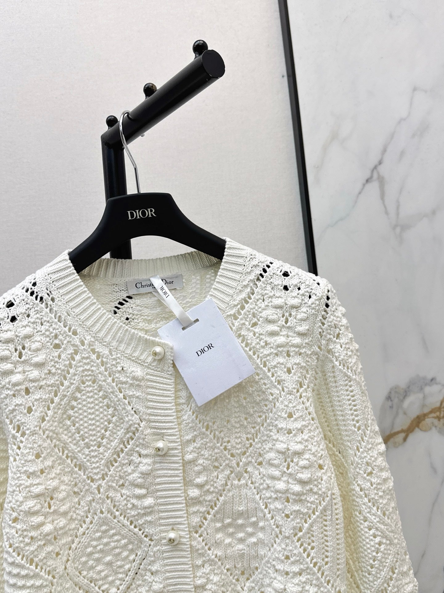 26SS jacquard knit cardigan