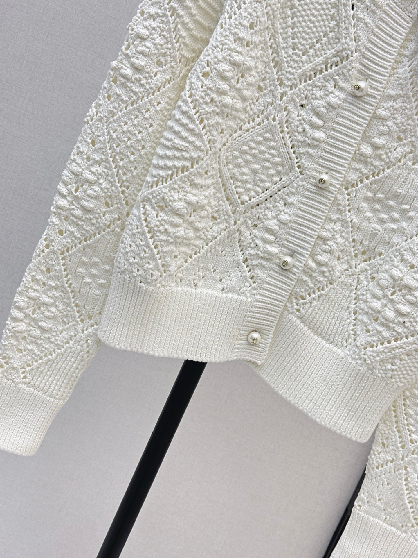 26SS jacquard knit cardigan