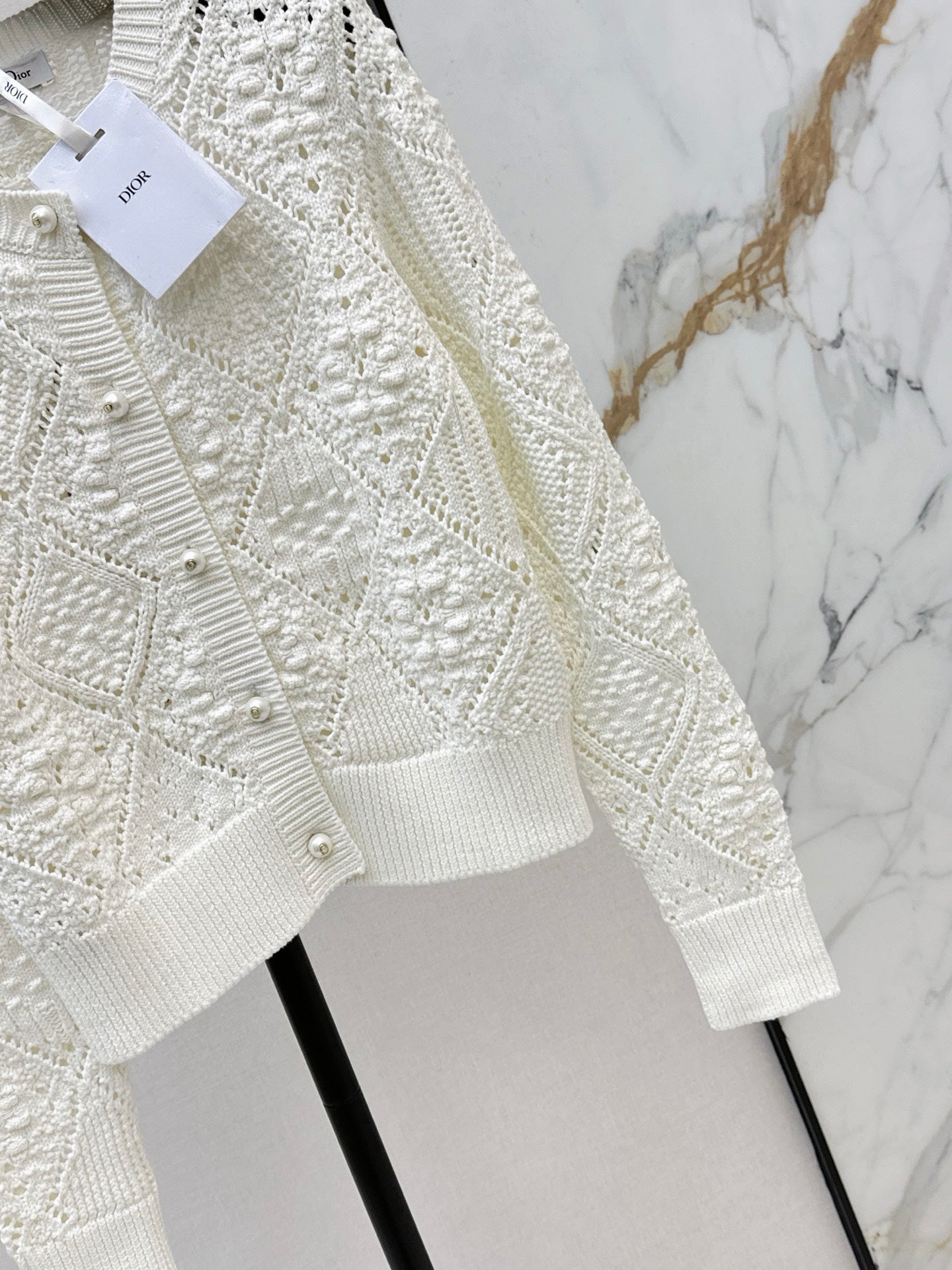 26SS jacquard knit cardigan