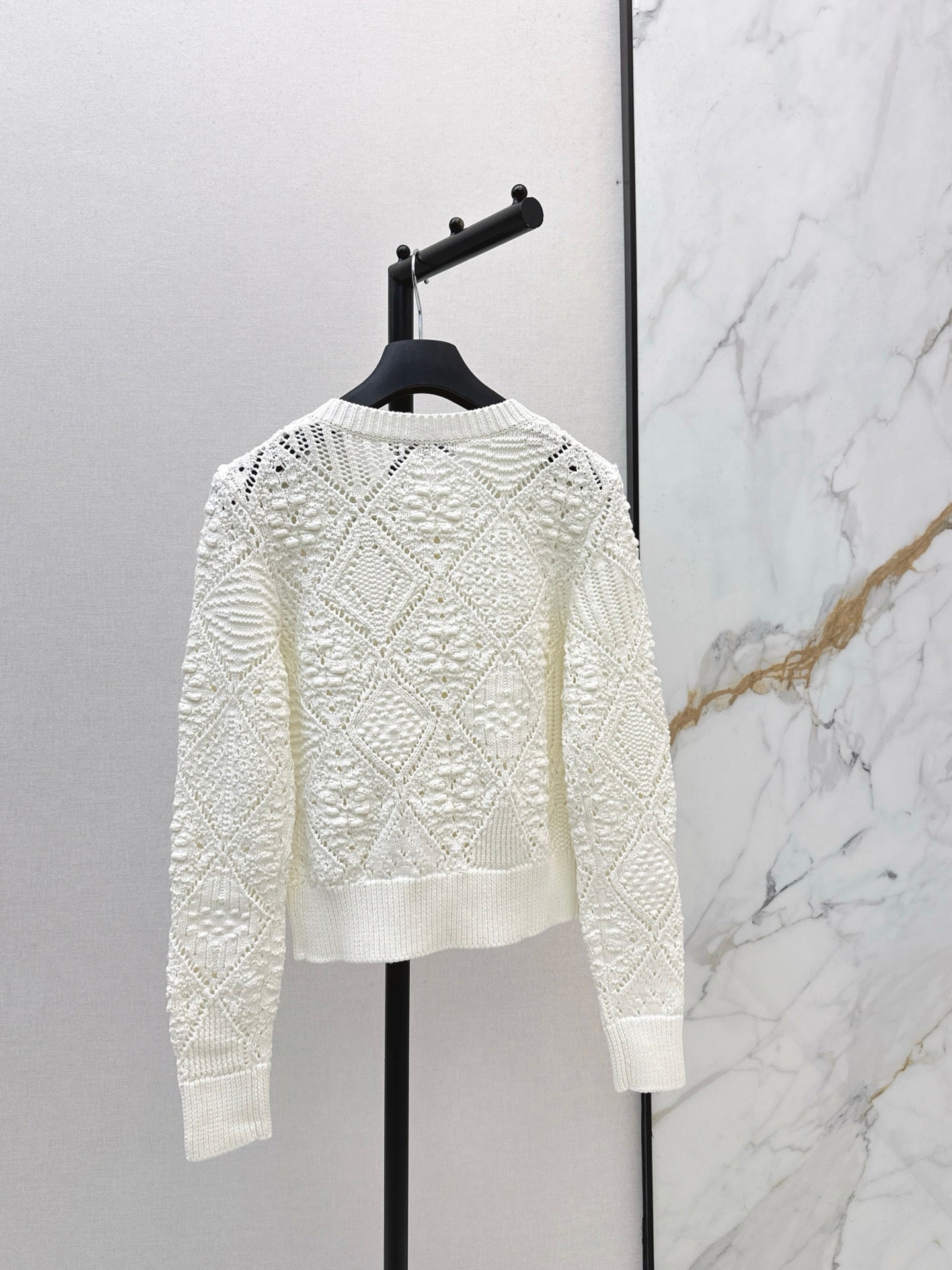 26SS jacquard knit cardigan