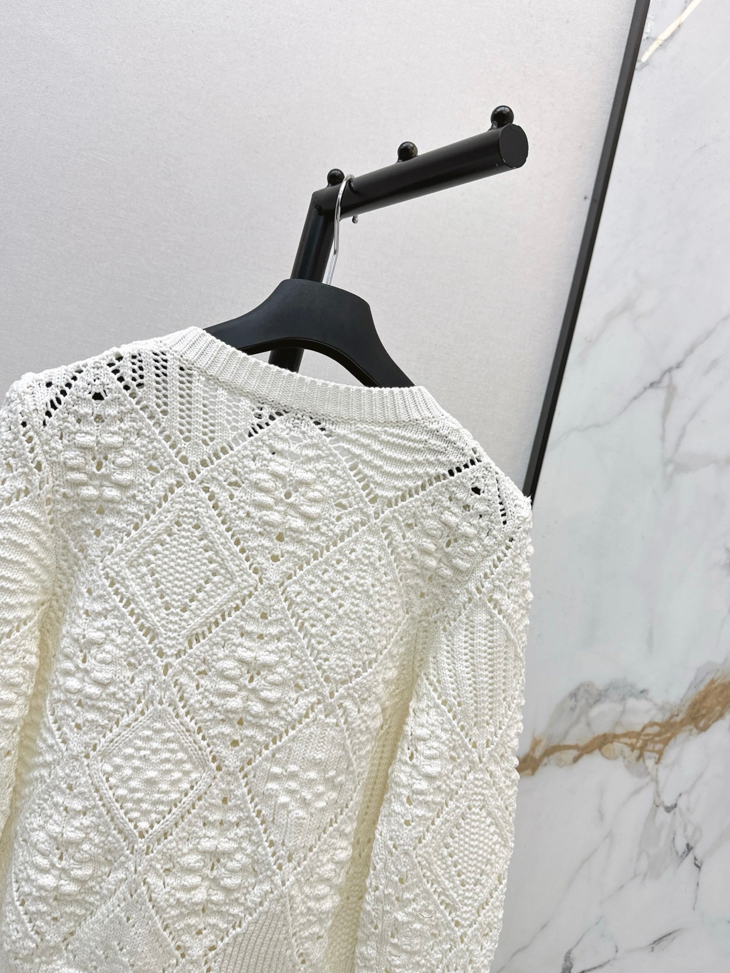 26SS jacquard knit cardigan