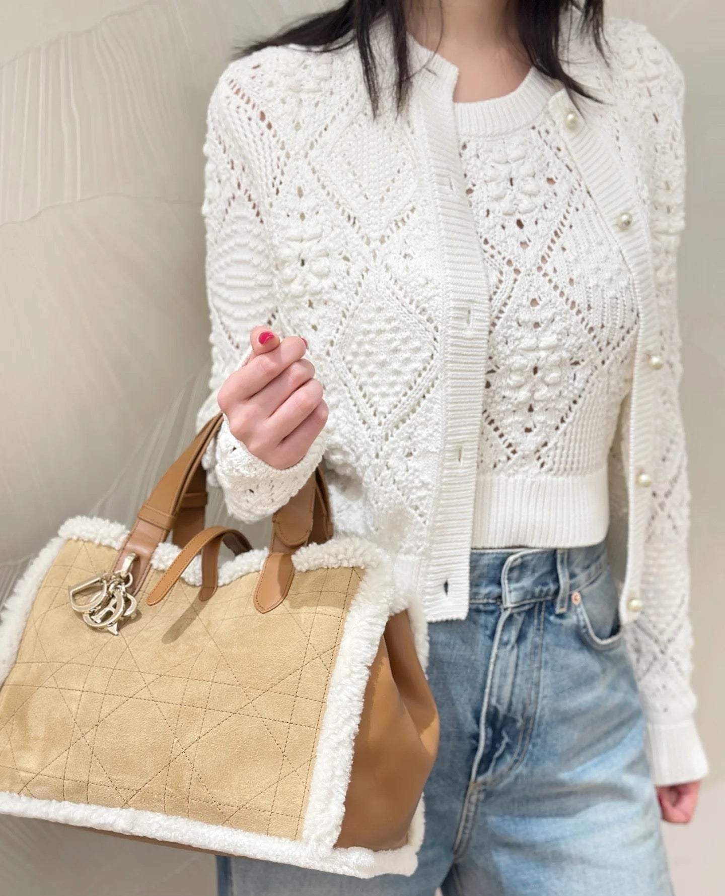 26SS jacquard knit cardigan