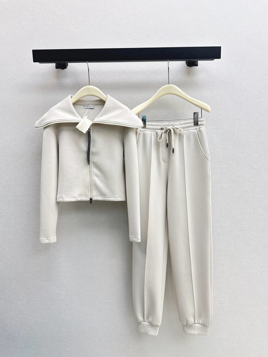 25FW new casual and fashionable zipper design suit