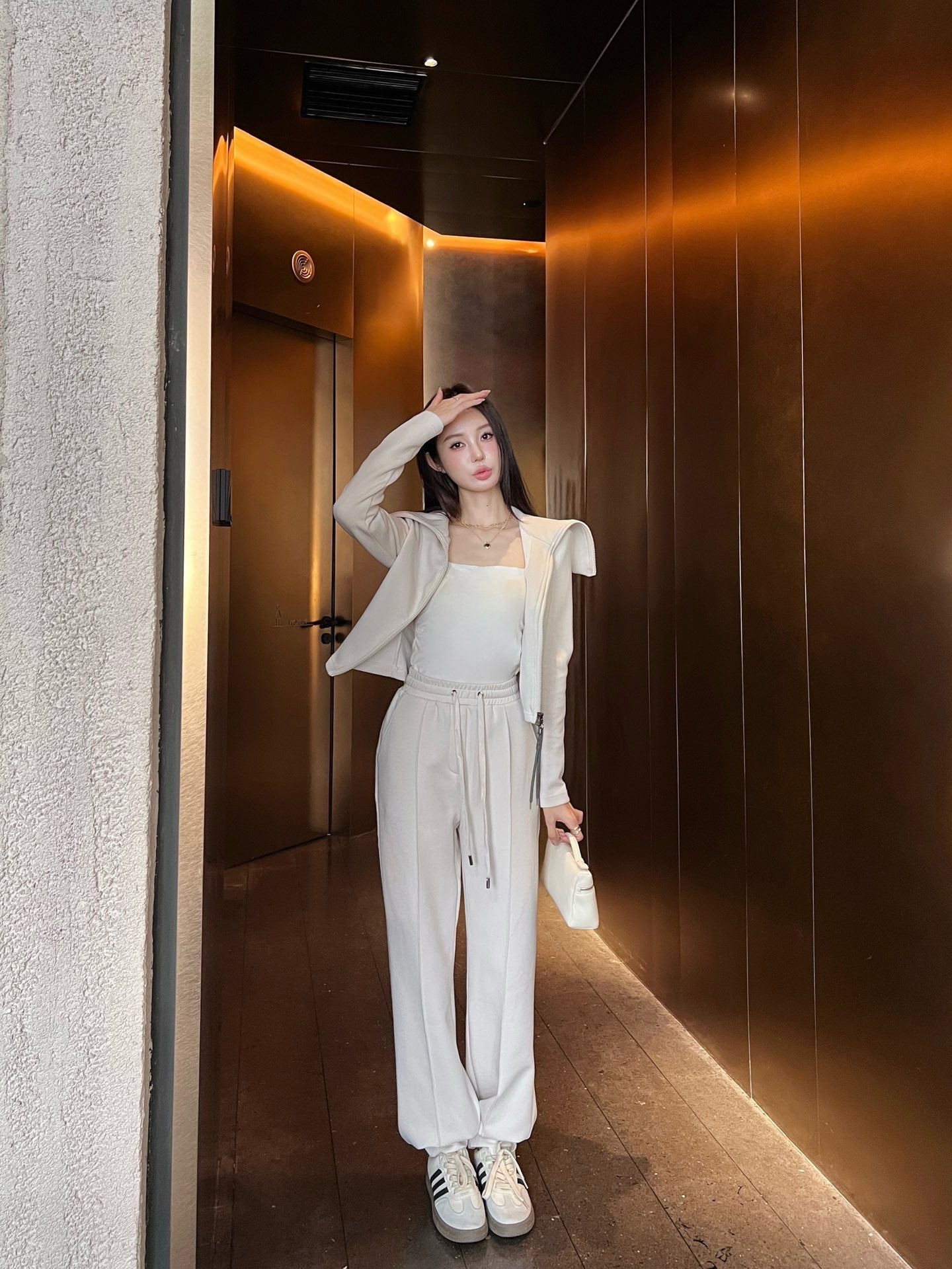 25FW new casual and fashionable zipper design suit