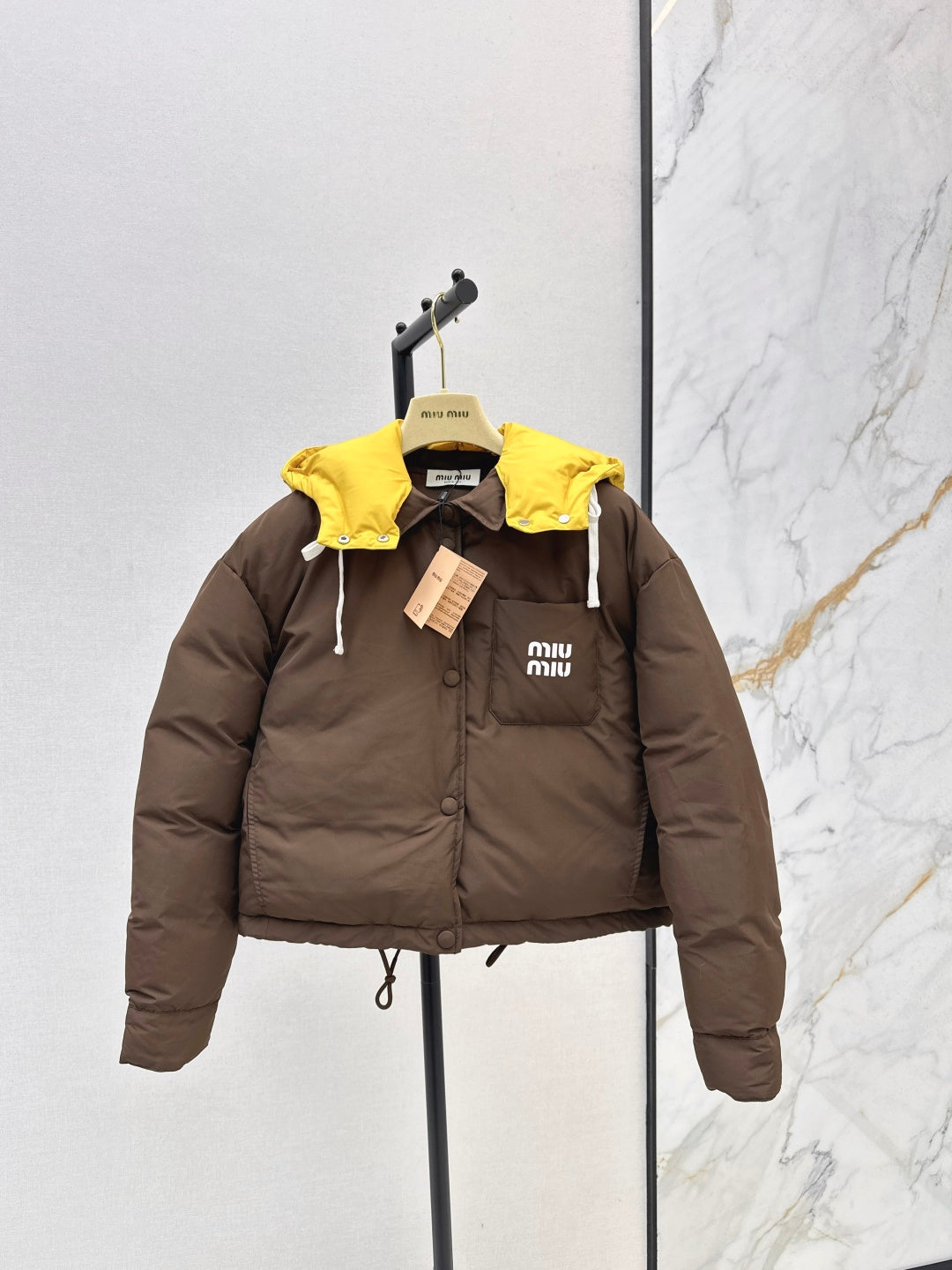 25FW Latest Contrast Color Hooded Bakery Down Jacket