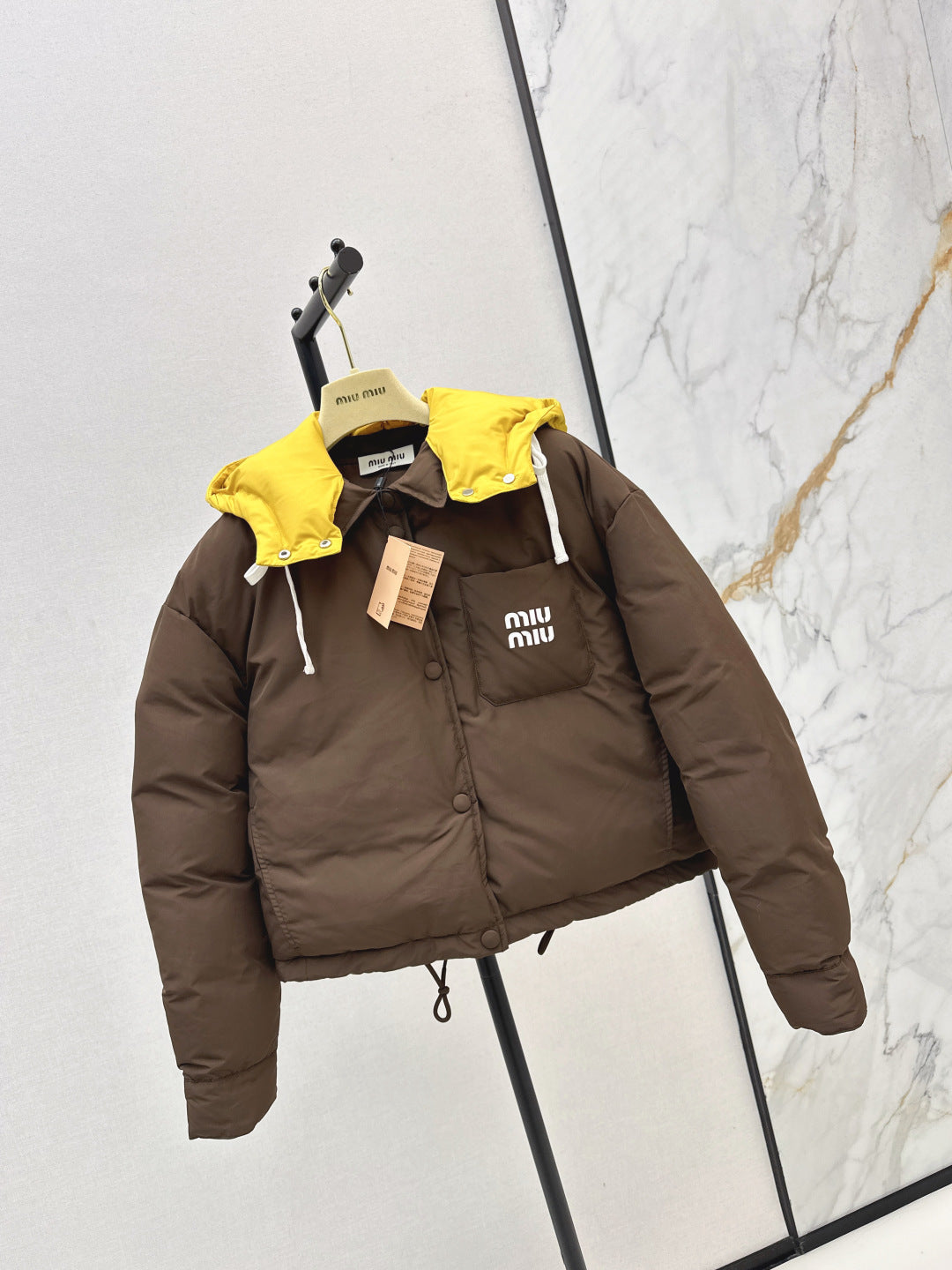 25FW Latest Contrast Color Hooded Bakery Down Jacket