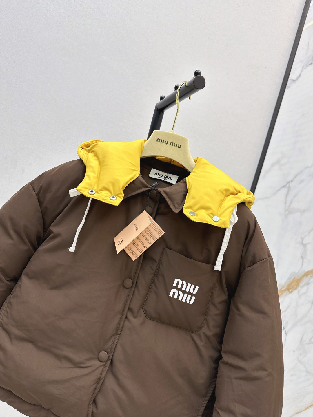 25FW Latest Contrast Color Hooded Bakery Down Jacket