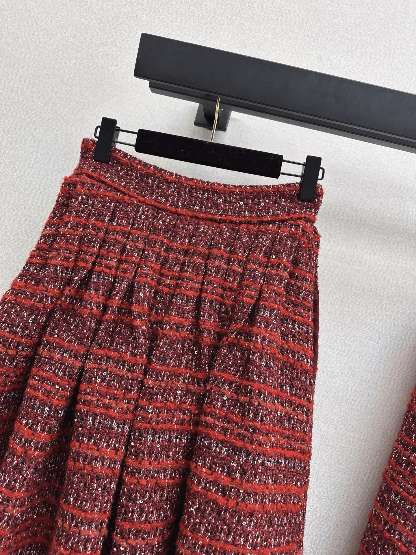 🎄Xmas🎄25FW latest temperament exquisite woven skirt