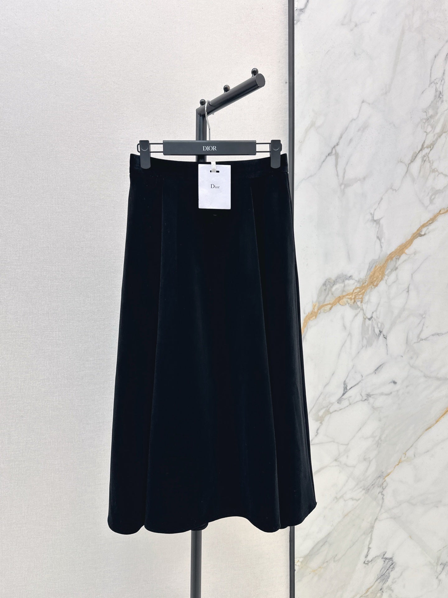 25FW new black velvet skirt