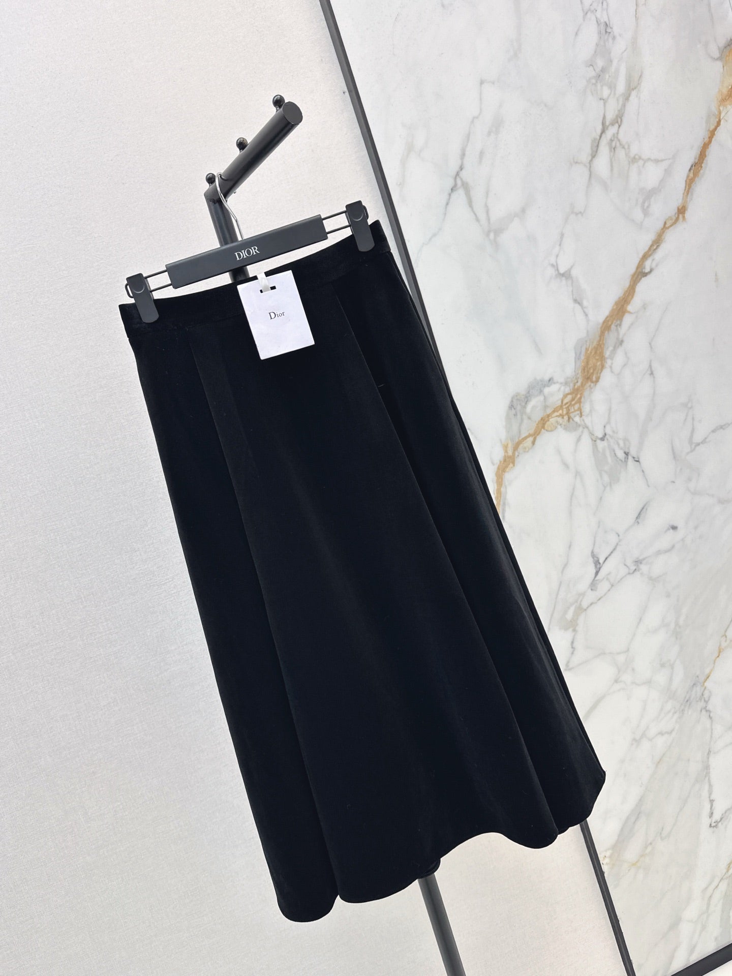 25FW new black velvet skirt