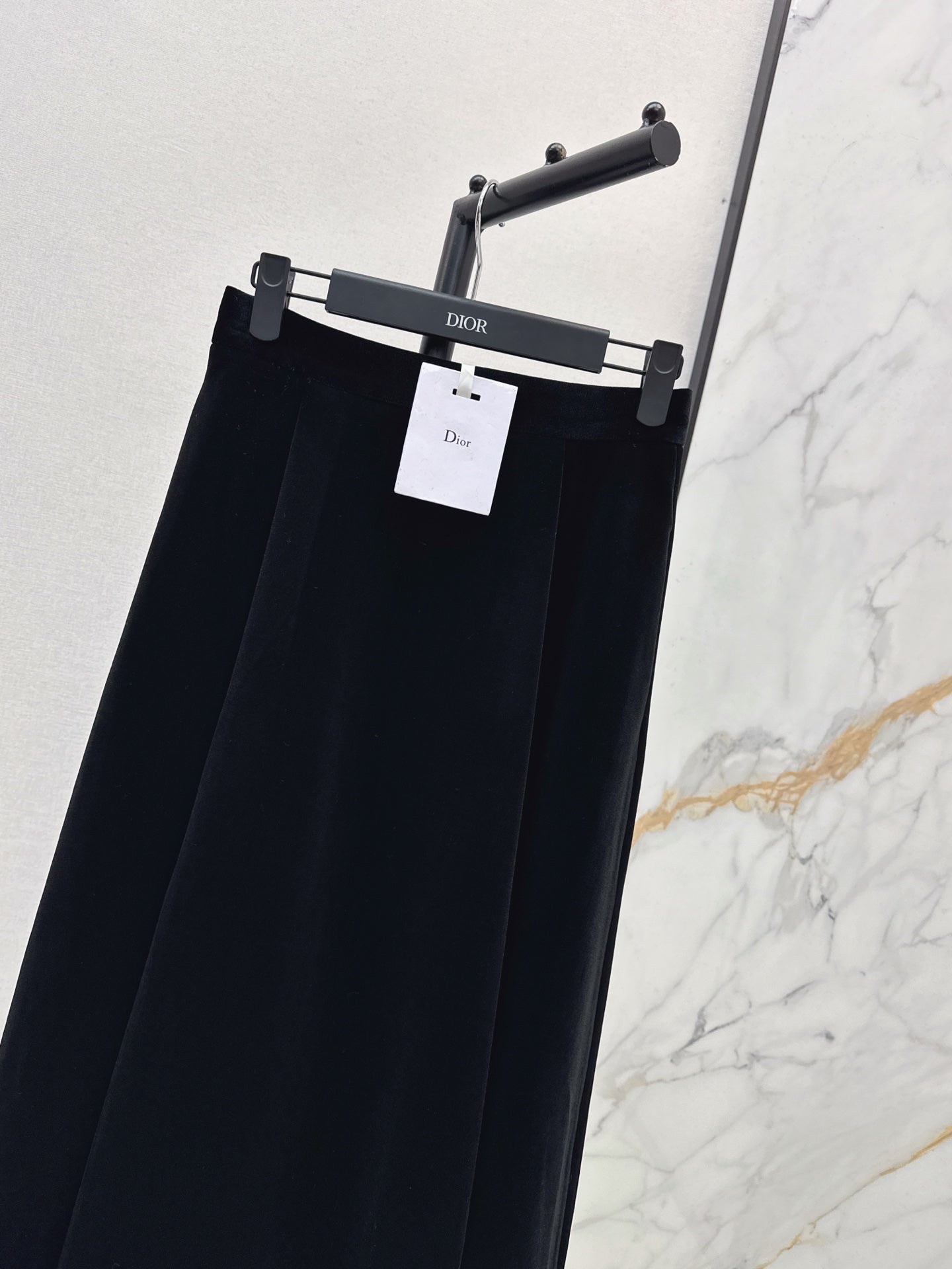 25FW new black velvet skirt