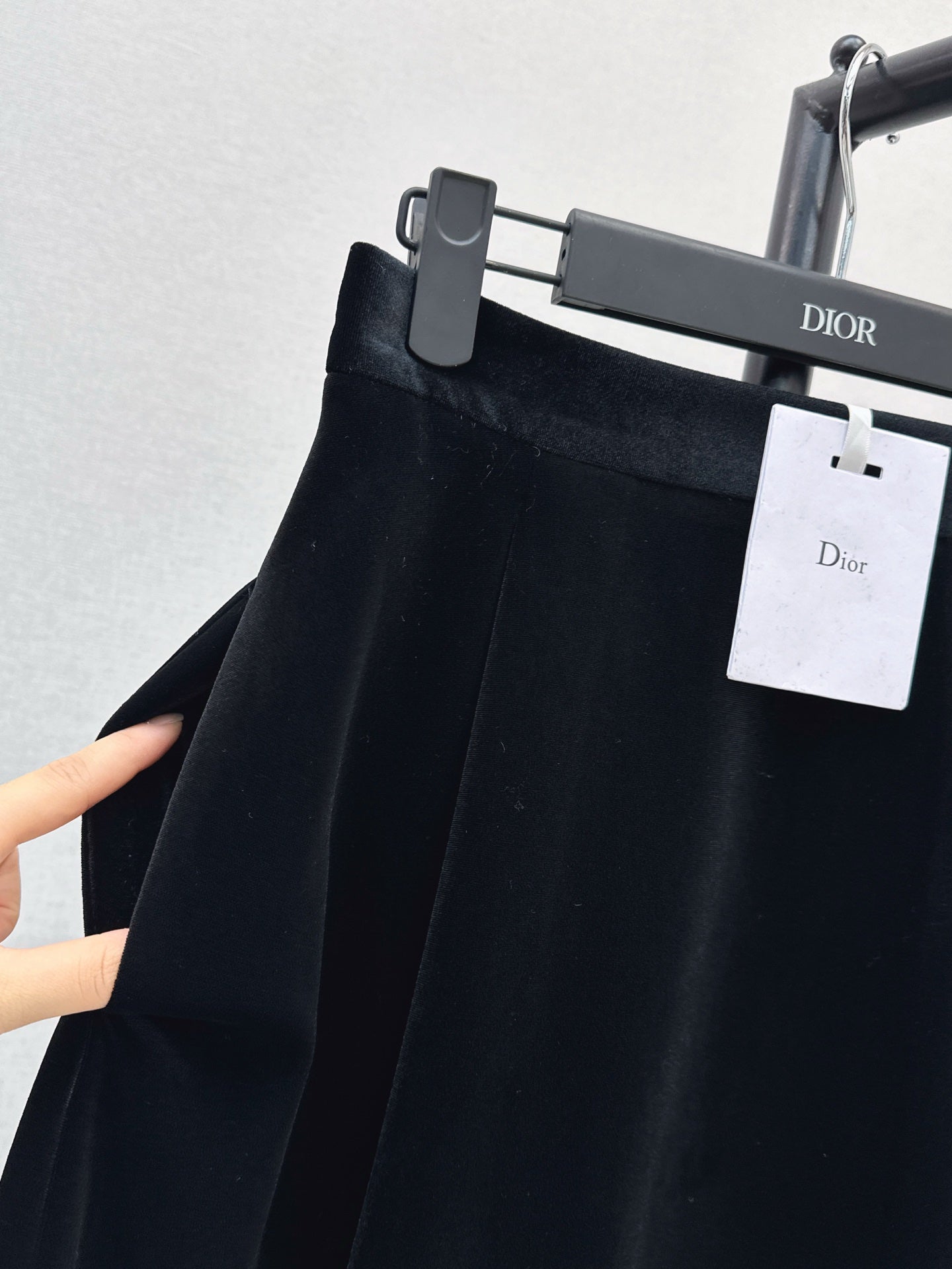 25FW new black velvet skirt