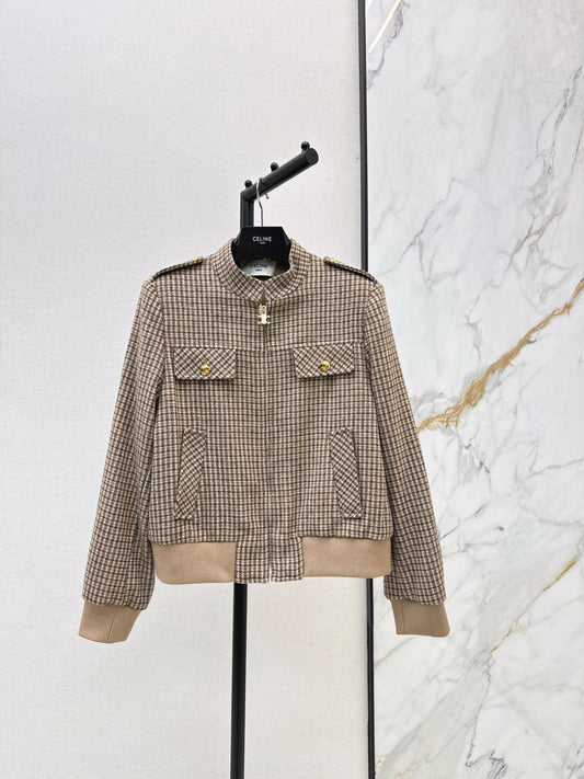 25FW new wool houndstooth jacket