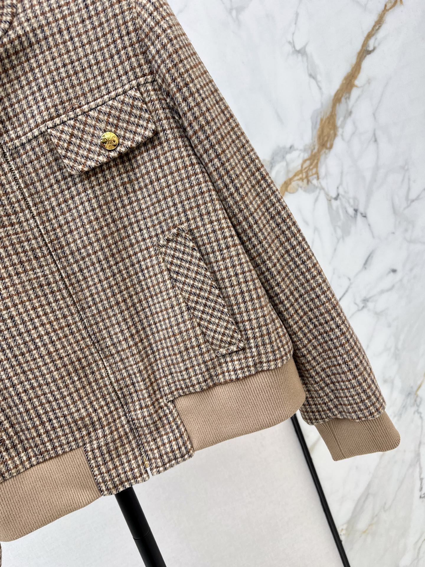 25FW new wool houndstooth jacket