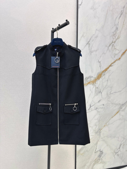 25FW  zip-up sleeveless dress